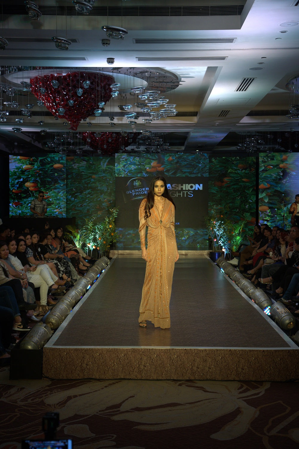 Elegant Dark Beige Floral Print Draped Maxi Dress for Women - Perfect for Beach Vacations, Summer Parties & Date Nights