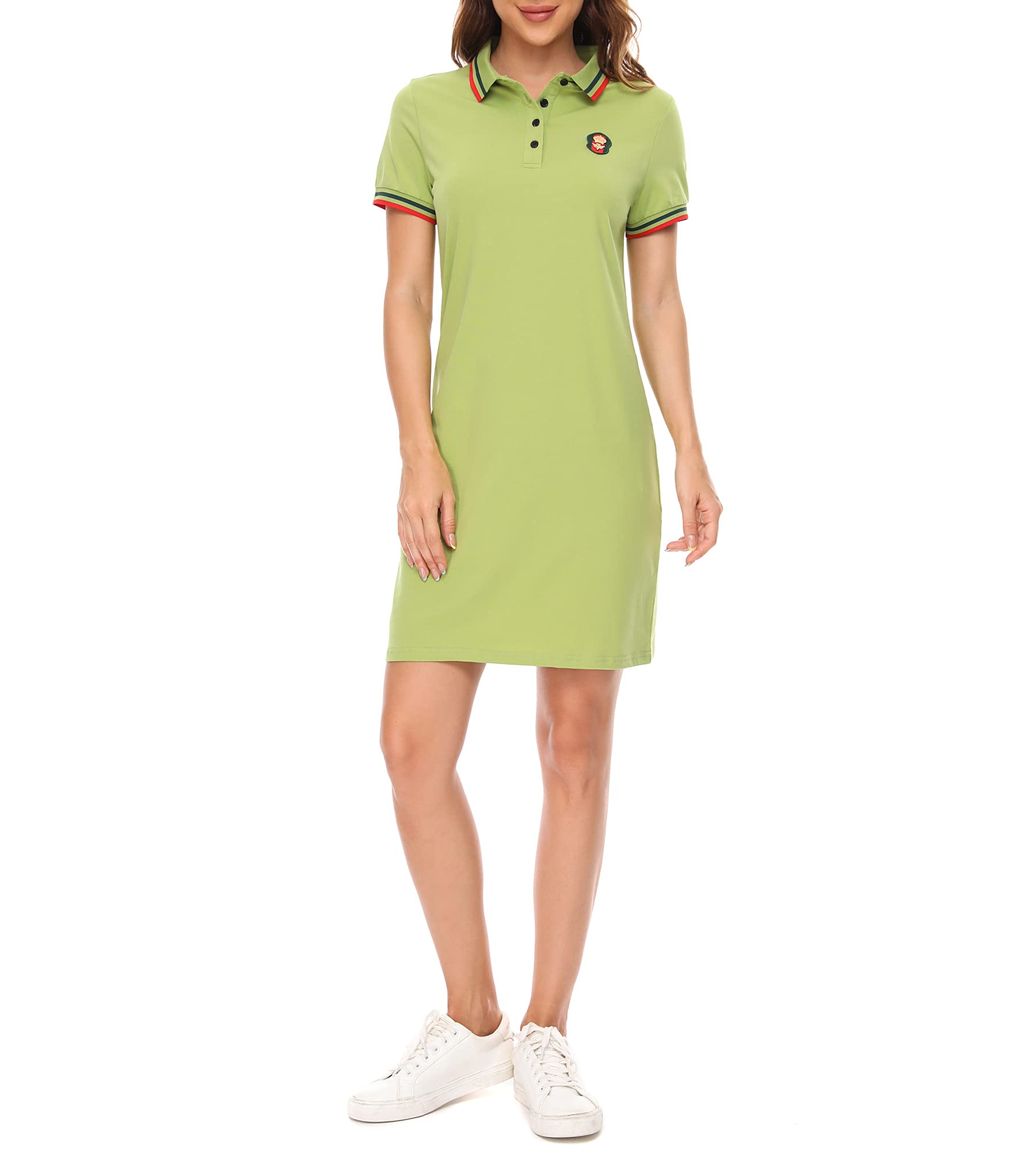 YXLUOKY Women's Polo Dresses - Summer Short Sleeve Collared Casual Dress for Tennis, Golf & Athletic Wear | Soft Breathable Fabric for Sports, Work & Everyday Outfits