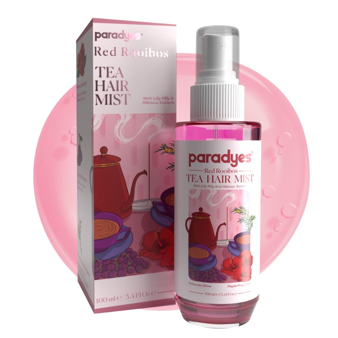 Paradyes Red Roobios Tea Aerosol Hair Perfume - Intense Hydration & Calming Scent for All Hair Types | Unisex Hair Mist (100ml) | Perfect for Daily Use, Travel & Special Occasions