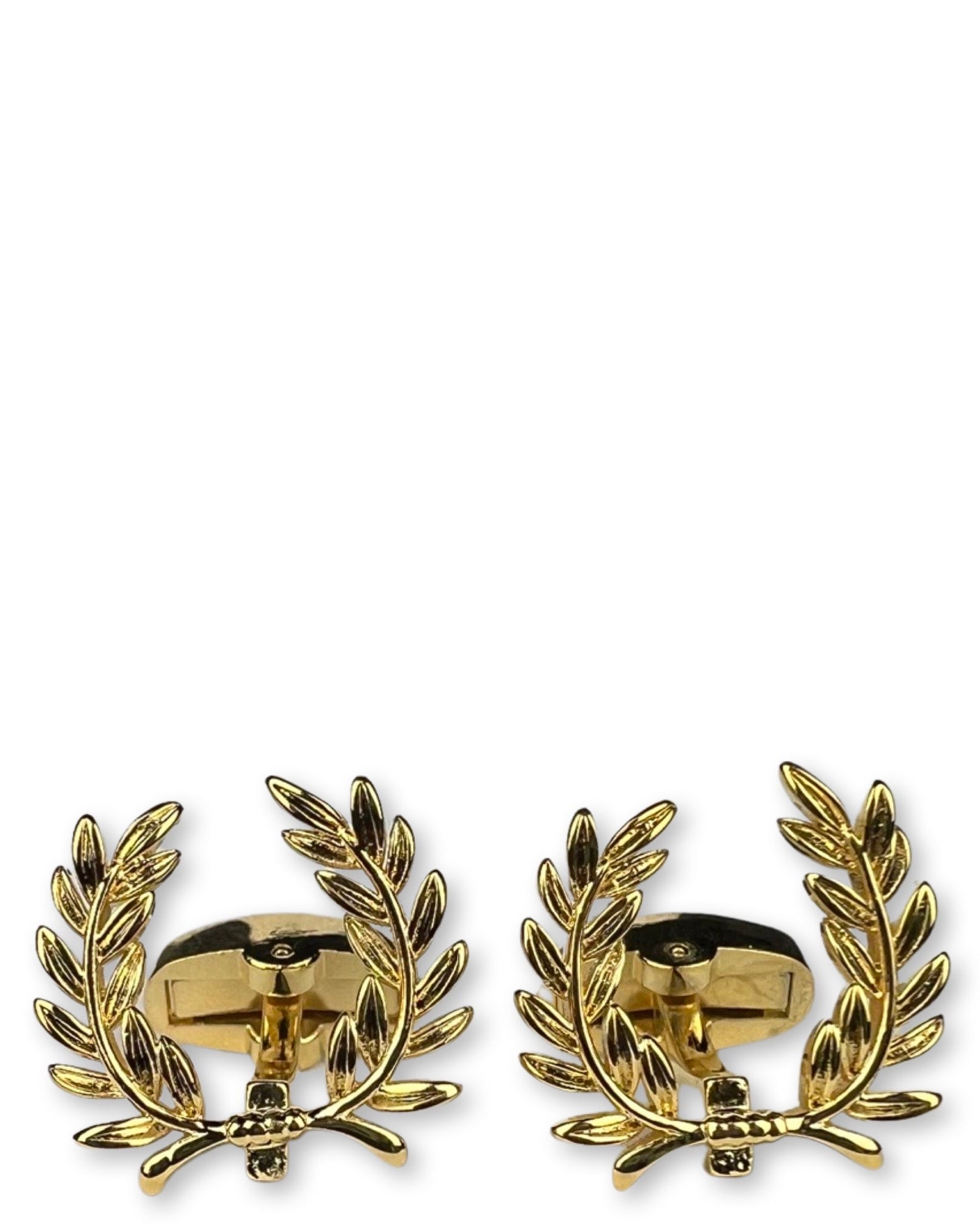 DÉCLIC Laurel Cufflinks - Premium Gold Plated Men's Dress Accessories for Formal Wear, Weddings & Business Events