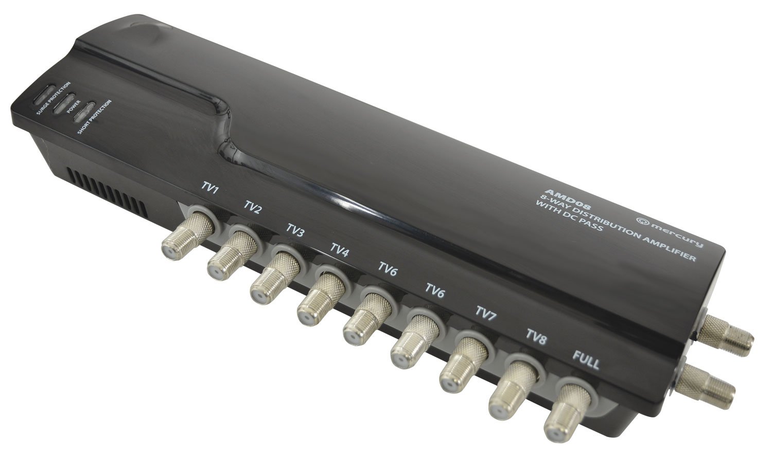 8-Way Professional TV Signal Booster - HD Antenna Amplifier for Clearer Reception - Perfect for Home, Office, and RV Use