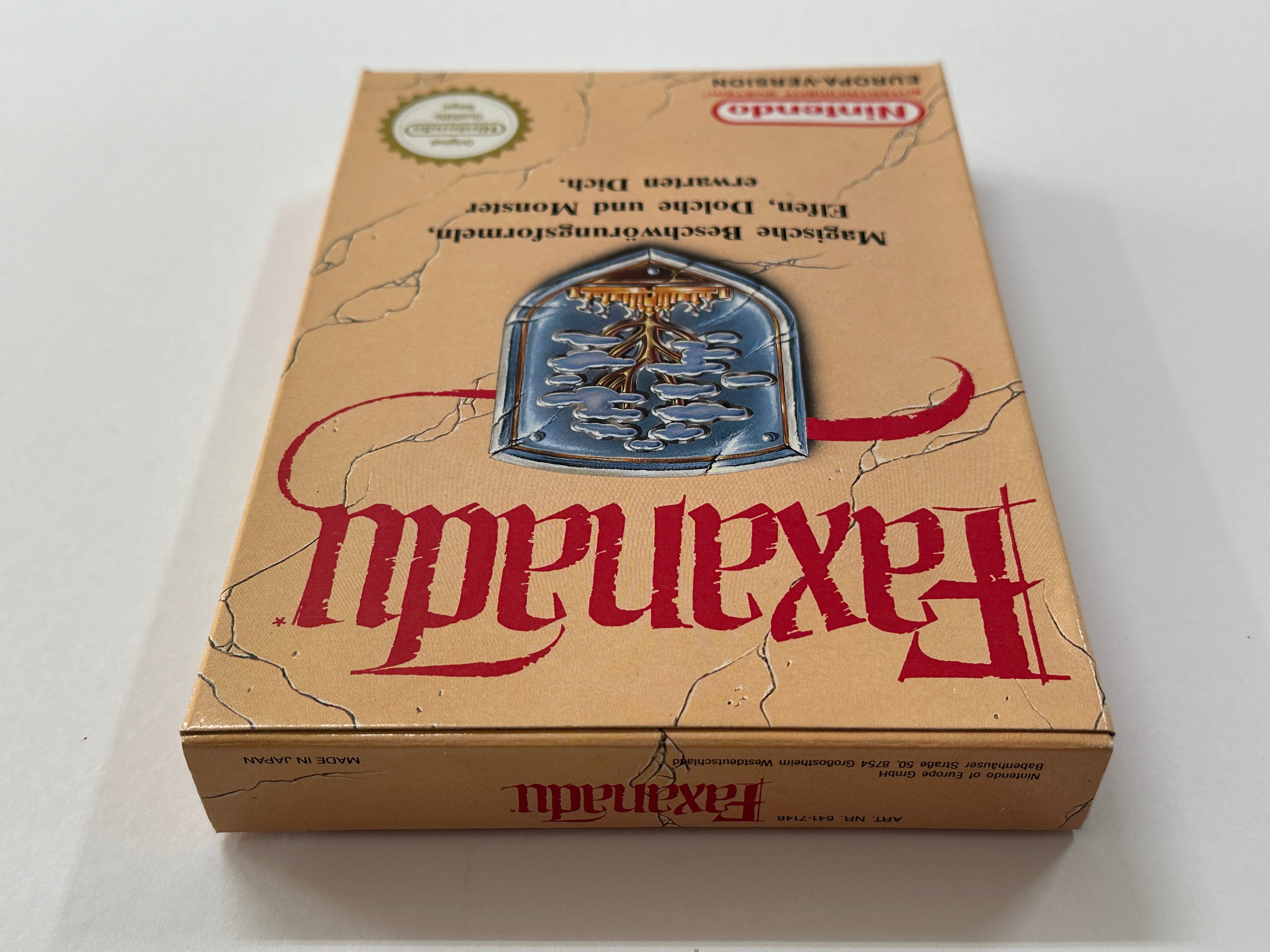 Faxanadu PAL B Complete In Box - Vintage Nintendo NES Game with Manual & Box - Perfect for Retro Gaming Collectors & Enthusiasts