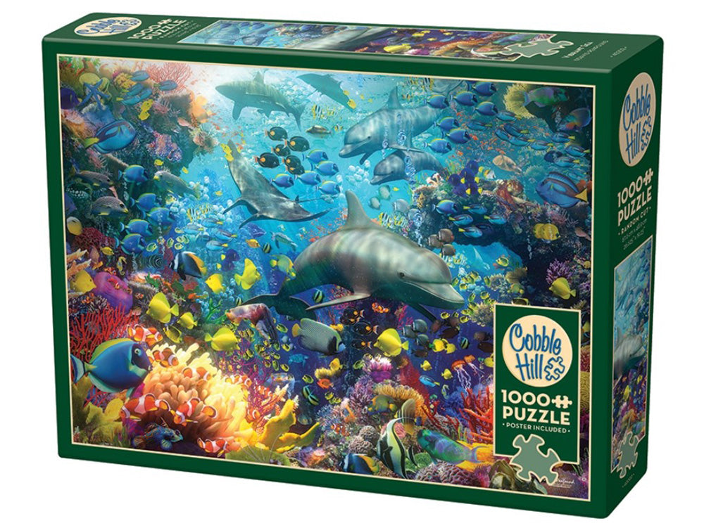 Cobble Hill 1000 Piece Jigsaw Puzzle - Vibrant Sea Ocean Scenery | Challenging Adult Puzzle for Relaxation & Home Decor