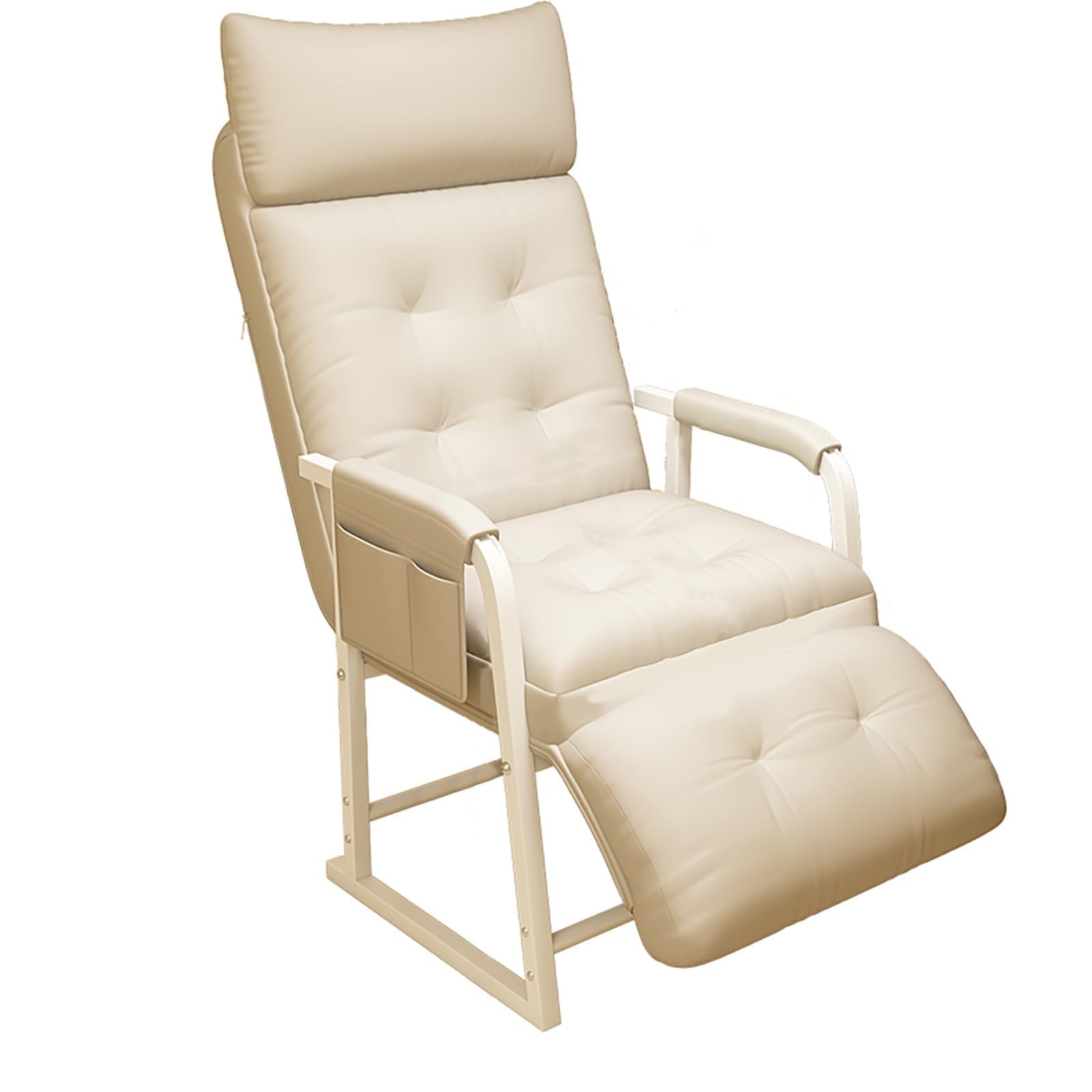 Adjustable Folding Lounge Chair with High Back & Footrest - 90°-180° Reclining Portable Office Chair for Home, Balcony, or Office Relaxation | Perfect for Reading, Napping & Outdoor Lounging