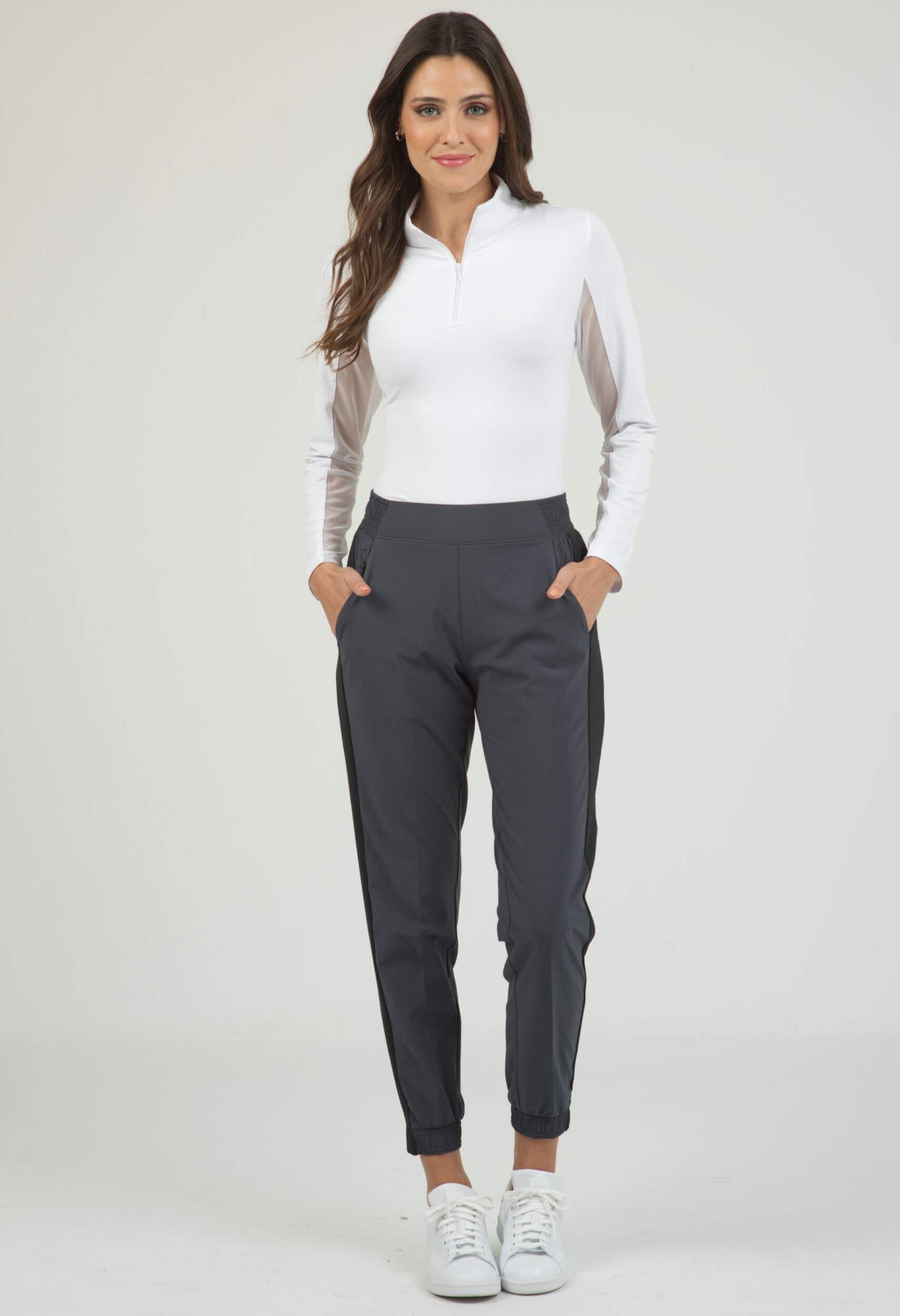 IBKUL Women's High-Waisted Yoga Pants - Moisture Wicking, Stretchable & Slimming Workout Joggers with Pockets | Perfect for Yoga, Running, Gym & Lounge Wear | Comfortable for Travel & Everyday Use (Style 79000)