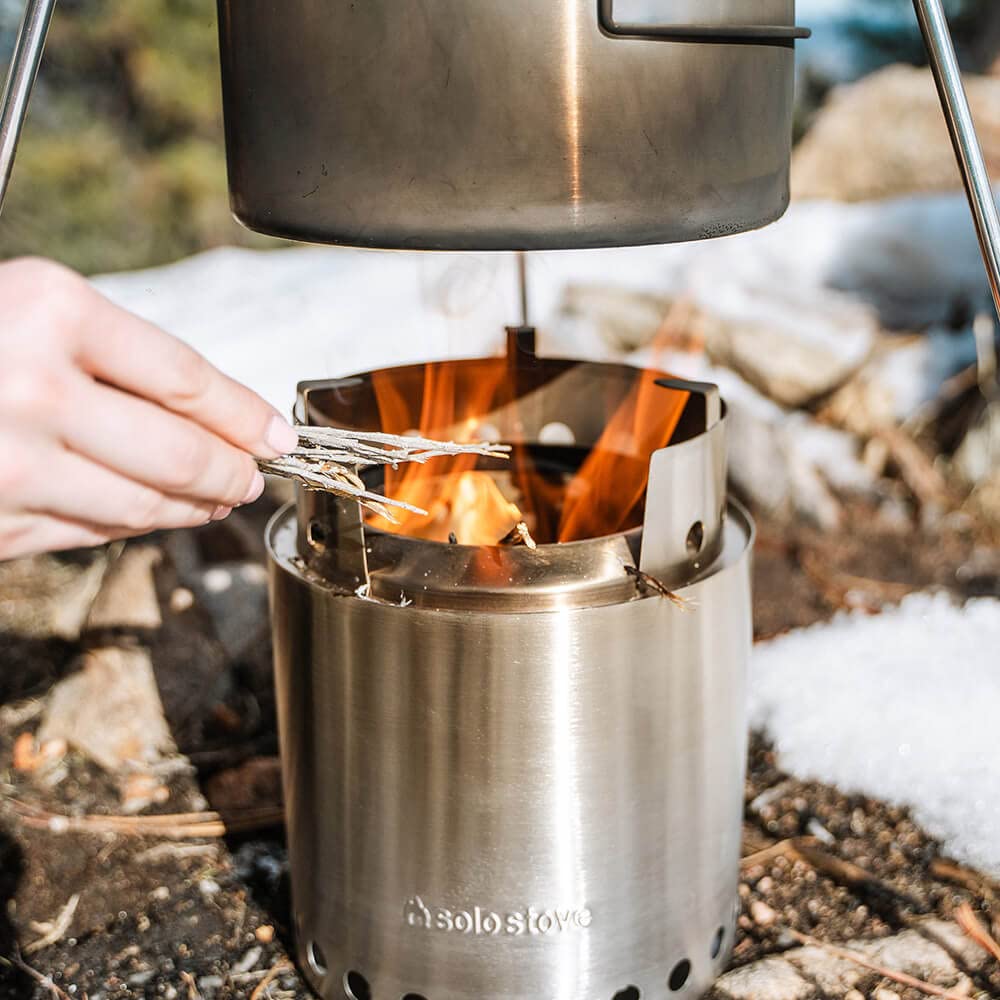 Solo Stove Campfire Portable Wood Burning Stove - Compact Stainless Steel Camping Stove for Backpacking, Hiking & Outdoor Cooking - No Batteries or Fuel Needed - Perfect for Campfires, Picnics & Emergency Preparedness