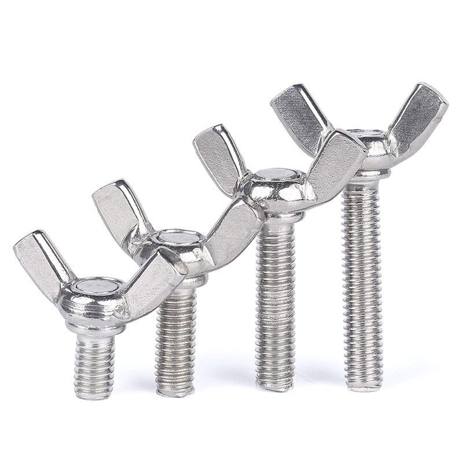 5Pcs M8 304 Stainless Steel Wing Bolts - Machine Fasteners for DIY & Repair