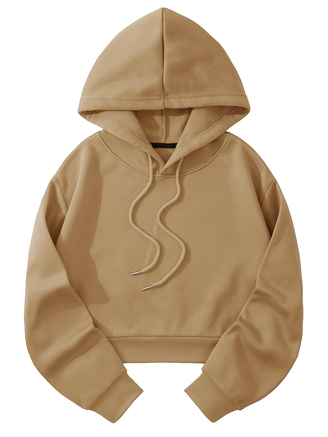 SHENHE Women's Cropped Sweatshirt - Long Sleeve Drawstring Pullover Hoodie | Casual Streetwear for Women | Perfect for Gym, Yoga & Everyday Wear