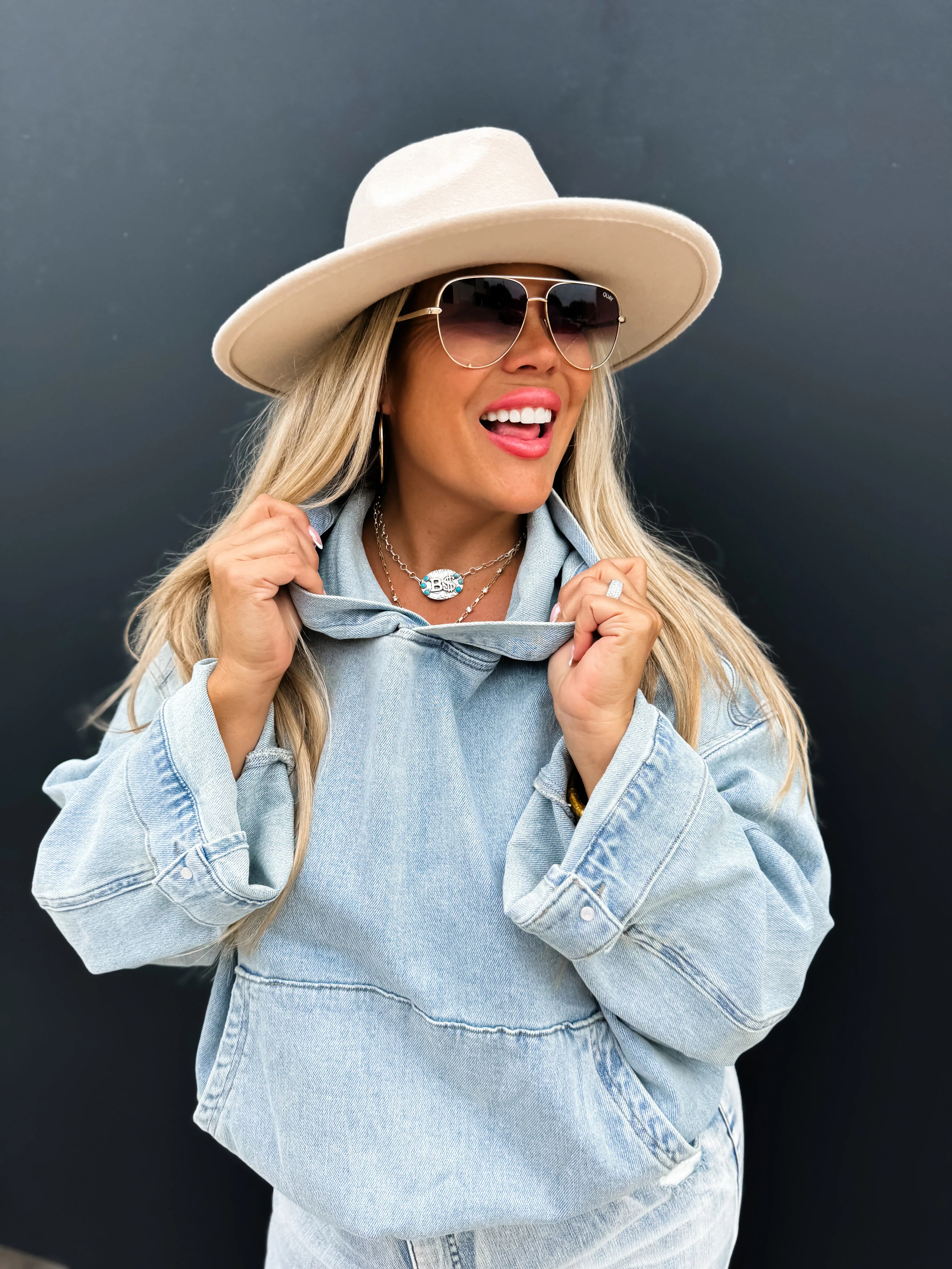 PREORDER: Denim Blues Classic Pullover Hoodie for Men & Women - Comfortable Casual Wear for Everyday Outfits, Street Style, and Outdoor Activities