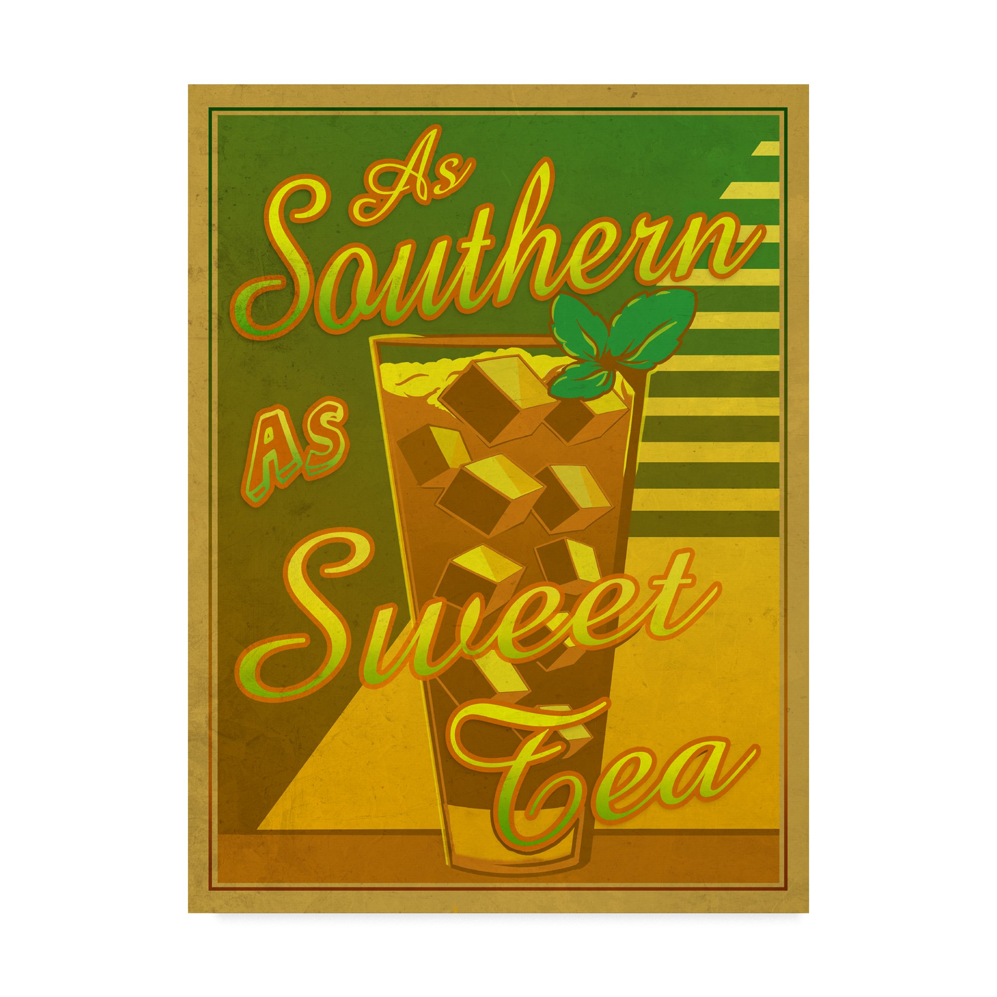 Old Red Truck 'As Southern as Sweet Tea' 35x47-Inch Wall Art - Rustic Farmhouse Decor for Living Room, Kitchen & Southern Style Home Décor