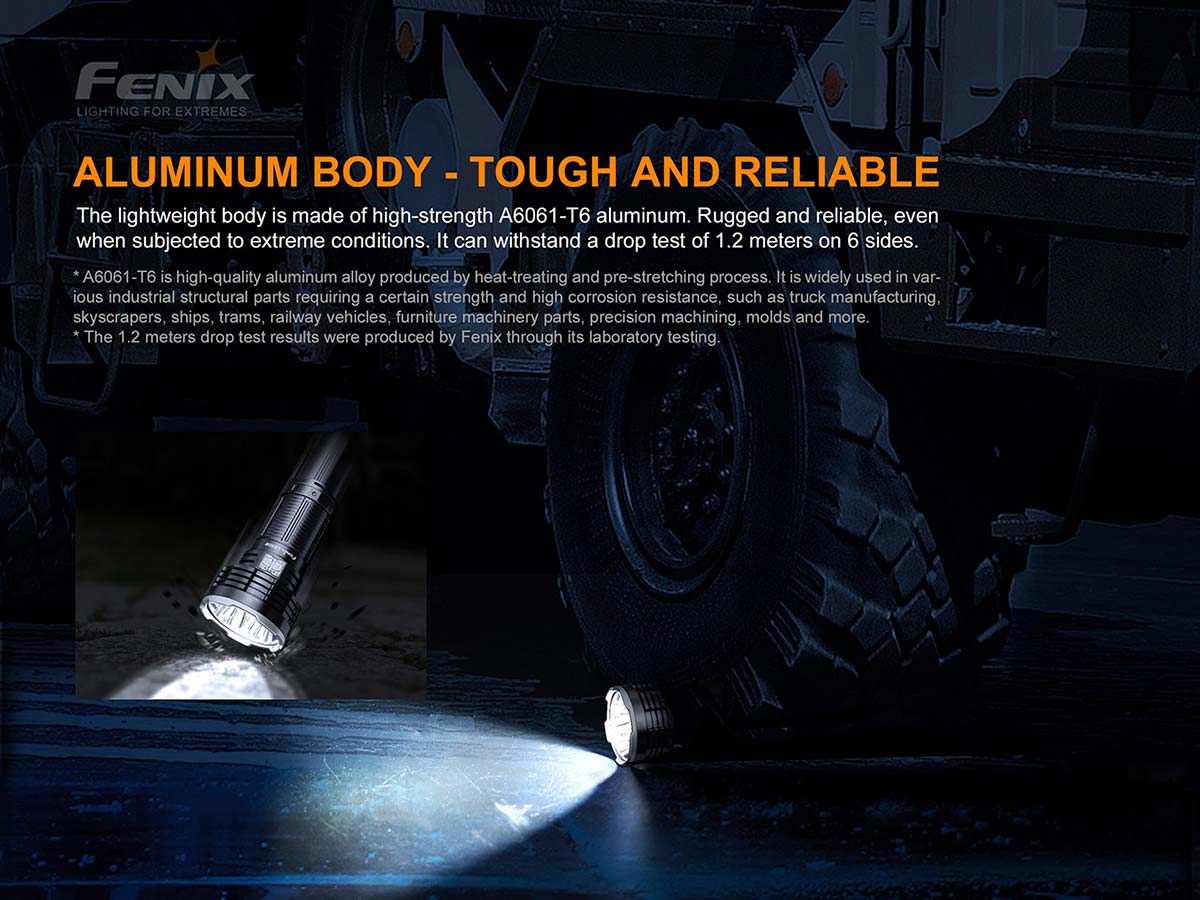 Fenix LR50R Rechargeable Flashlight - 12000 Lumen Ultra Bright LED Spotlight for Camping, Hiking, Emergency & Outdoor Adventures