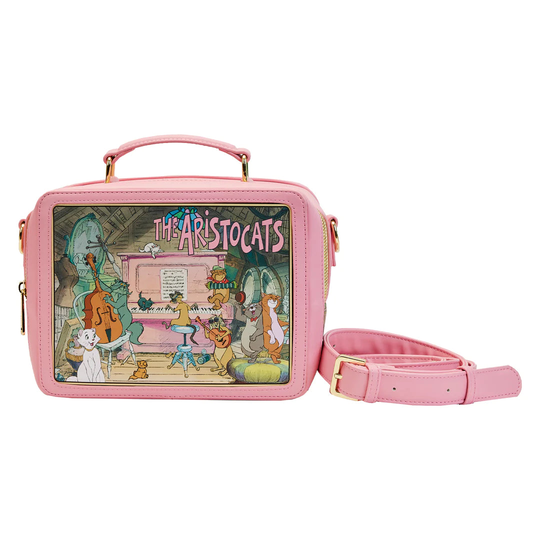 Disney The Aristocats Lunchbox Crossbody Bag - Cute Vintage Style Purse for Women & Girls - Perfect for School, Work, Travel & Disney Theme Park Visits