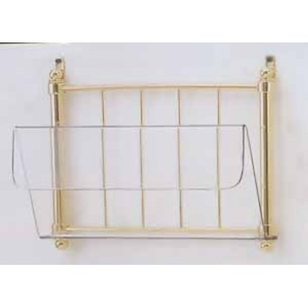 Universal Wall Mounted Magazine Rack - Polished Nickel Finish for Living Room, Office & Bathroom Organization