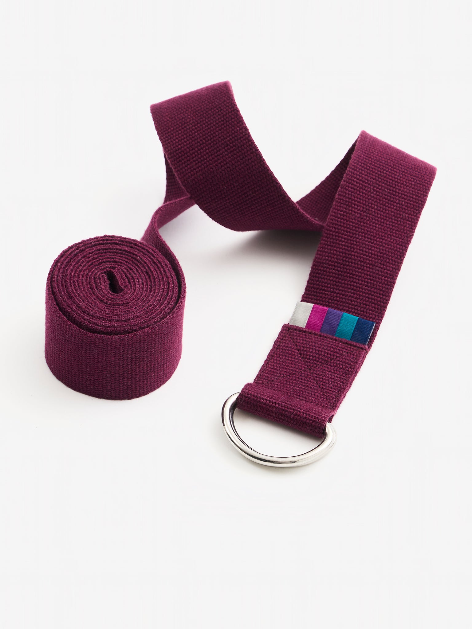 Organic Cotton D-Ring Yoga Belt for Stretching & Flexibility | Premium Yoga Accessory for Home & Studio Practice | Eco-Friendly & Comfortable