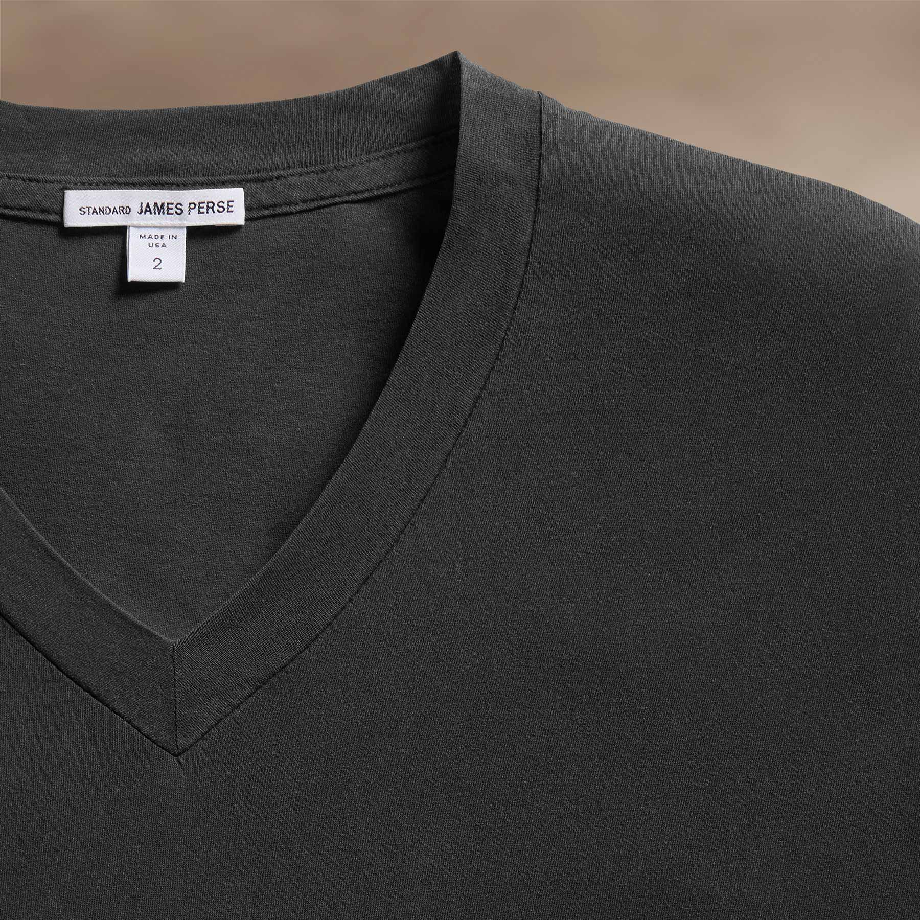 Carbon Pigment Clear Jersey V Neck T-Shirt - Soft & Breathable for Casual Wear, Gym, and Everyday Comfort
