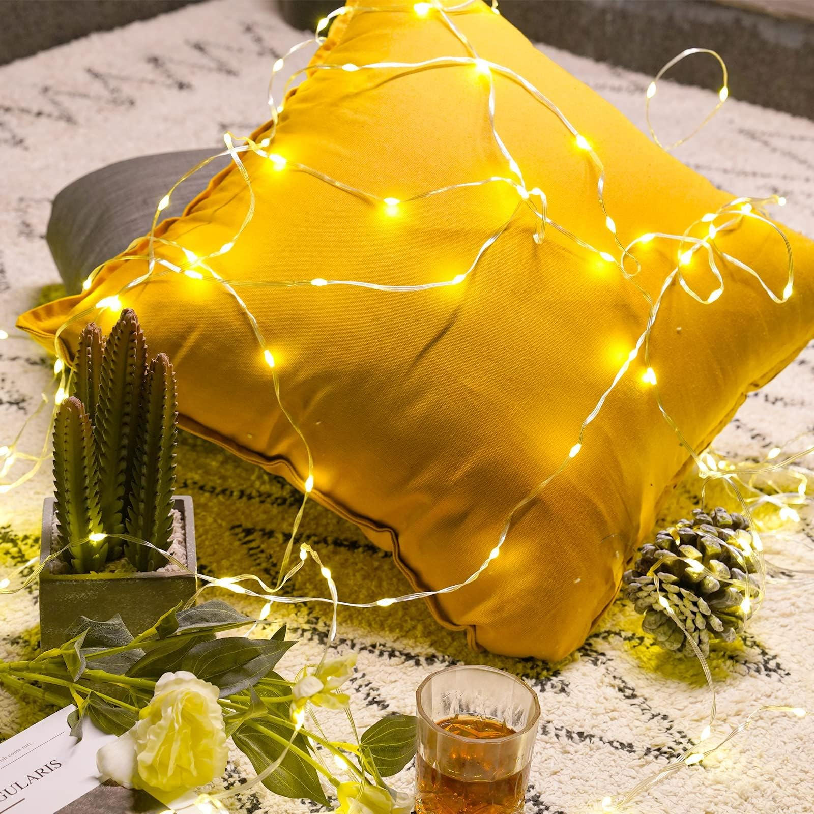 350 LED Solar String Lights Outdoor 115FT - Waterproof 8 Modes with Dimmer & Timer - Warm White Patio Lights for Garden, Yard, Gazebo, Lawn - Perfect for Backyard Parties, Weddings & Outdoor Decor
