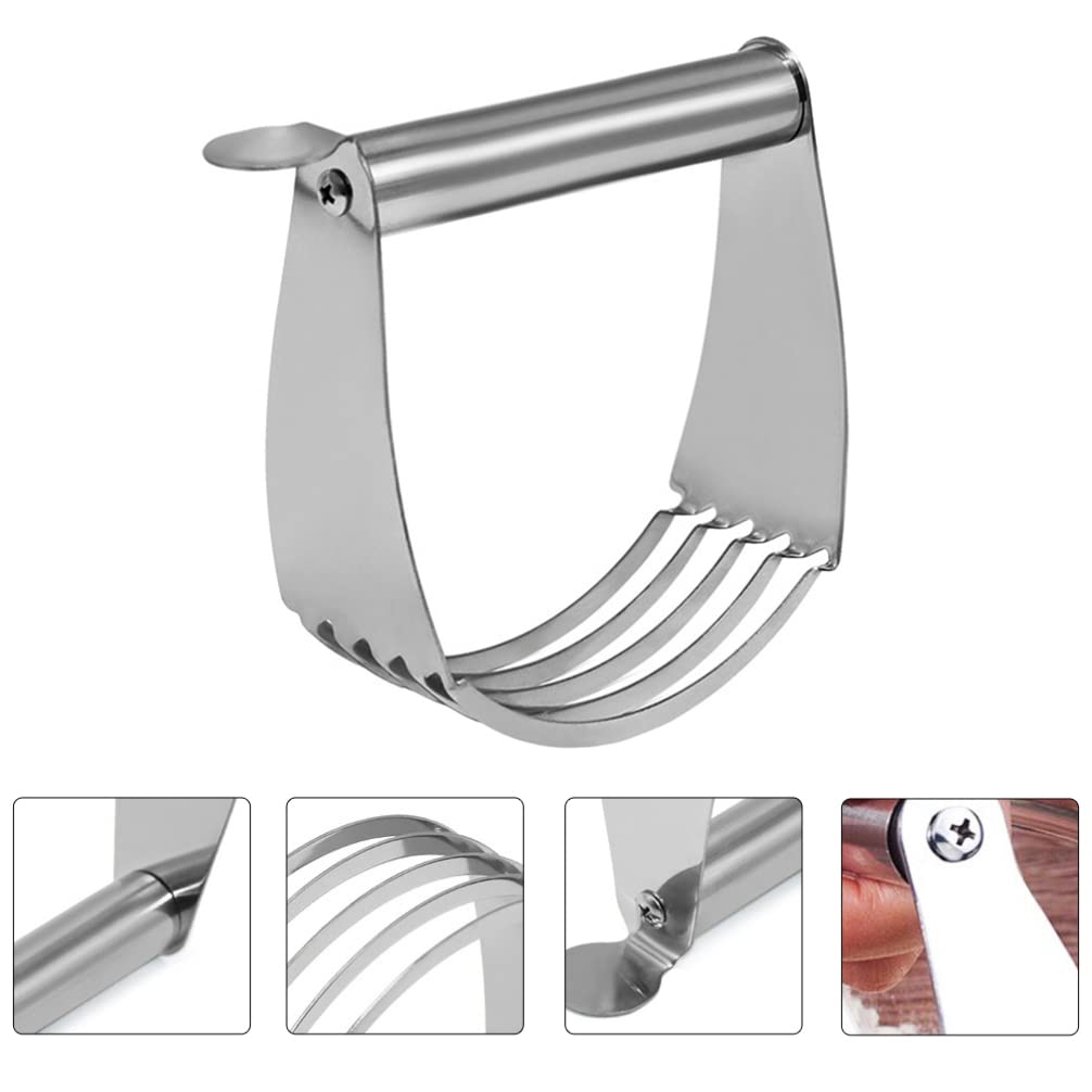 Stainless Steel Pastry Scraper & Dough Cutter - Heavy Duty Baking Tool for Bread, Pie & Cake Mixing - Perfect for Professional Bakers & Home Baking Enthusiasts (Great for Kneading Dough, Cutting Butter, and Mixing Flour)