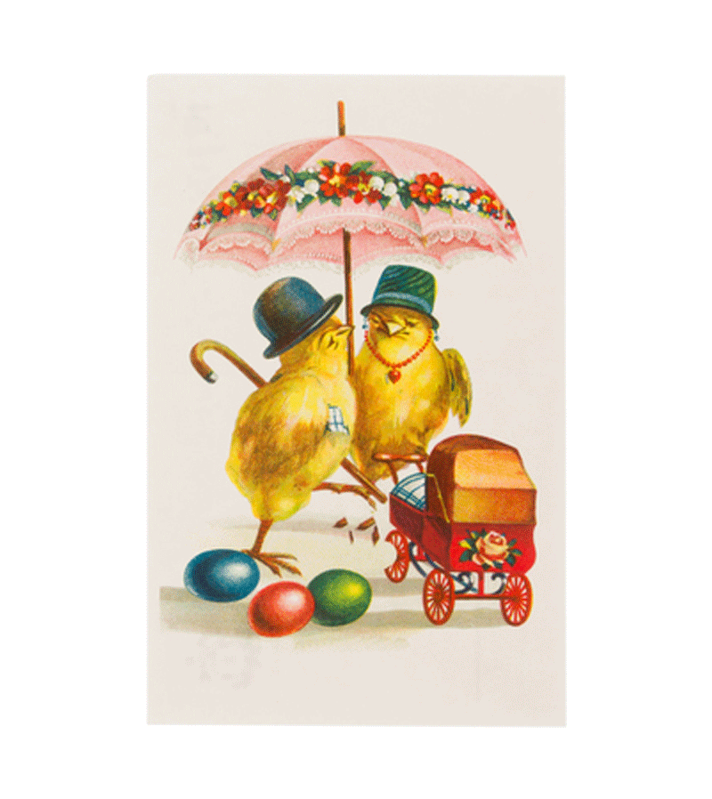Vintage Parasol Postcard - Perfect Baby Shower Gift, Nursery Decor & New Parent Keepsake | Ideal for Scrapbooking, Greeting Cards & Wall Art
