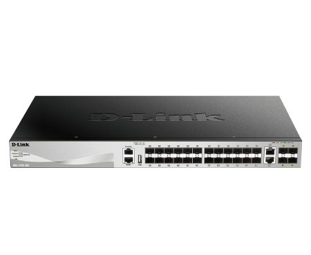 D-Link DGS-3130-30S 30-Port Gigabit Lite Layer 3 Stackable Managed Network Switch - Ideal for Office Networks, Data Centers & Enterprise IT Infrastructure
