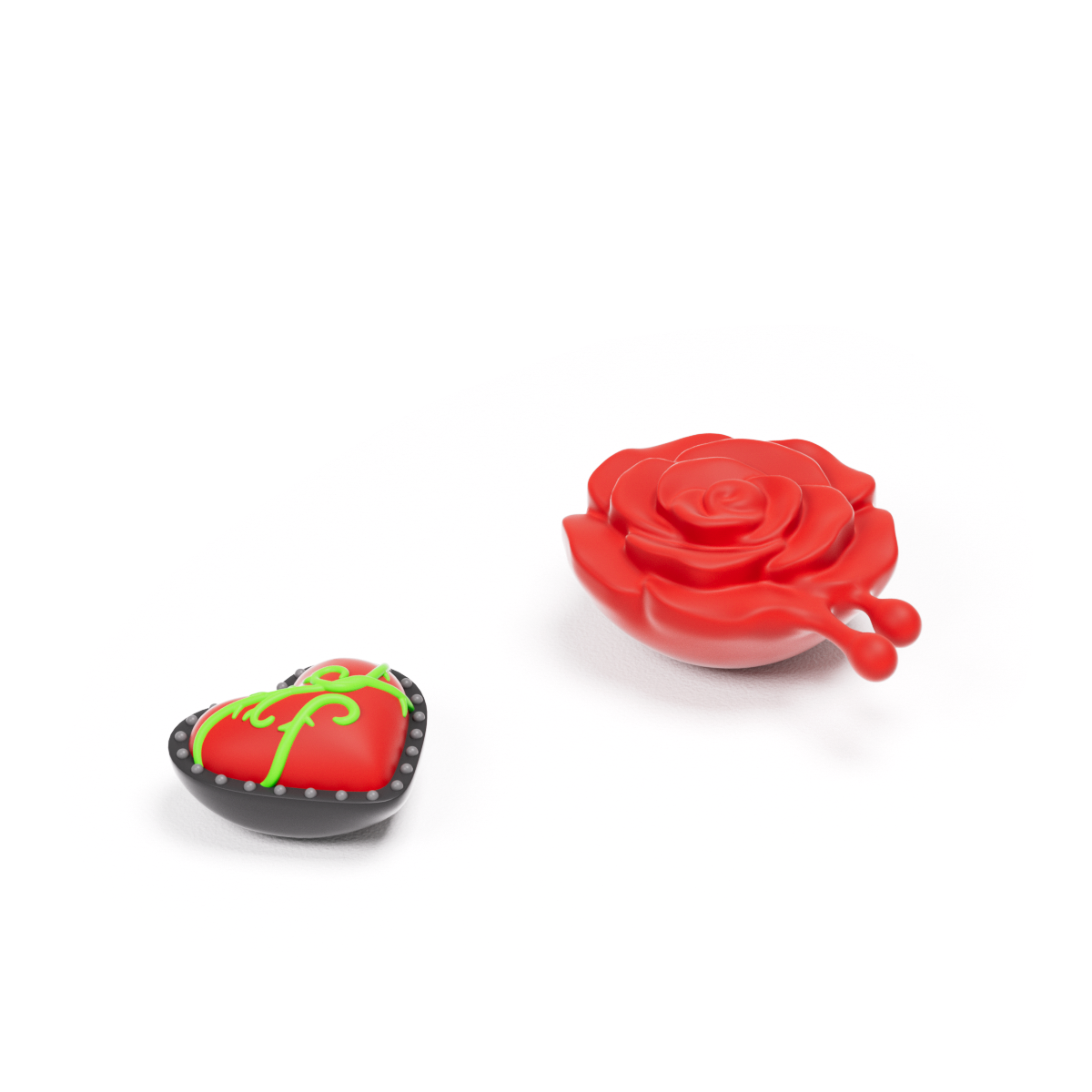 Stylish Rose Accessories for Mr. Skully - Gothic Jewelry & Fashion Accessories for Men - Perfect for Halloween, Cosplay, and Alternative Fashion