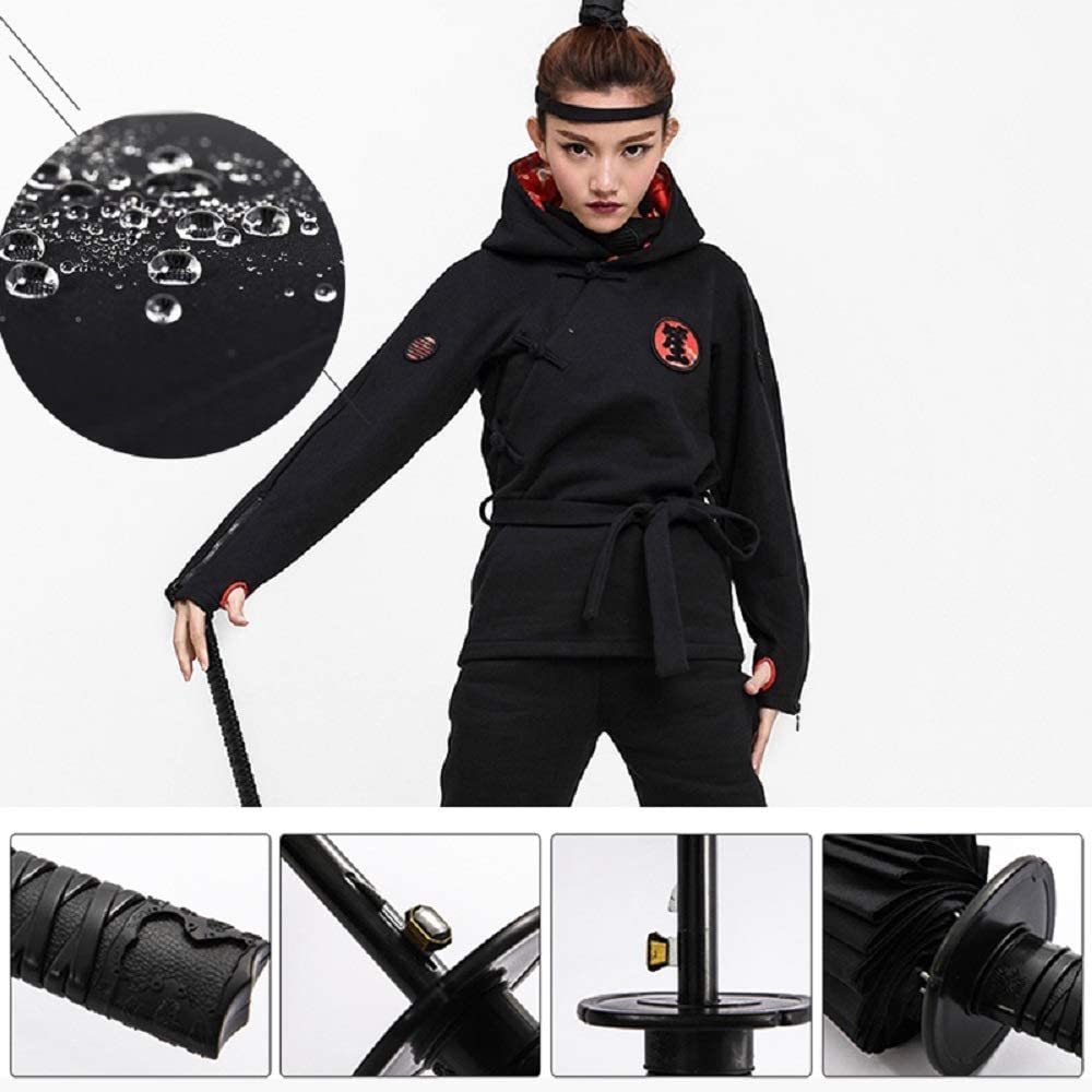 Windproof Samurai Umbrella - 8 Bone Ninja Design for Outdoor Use