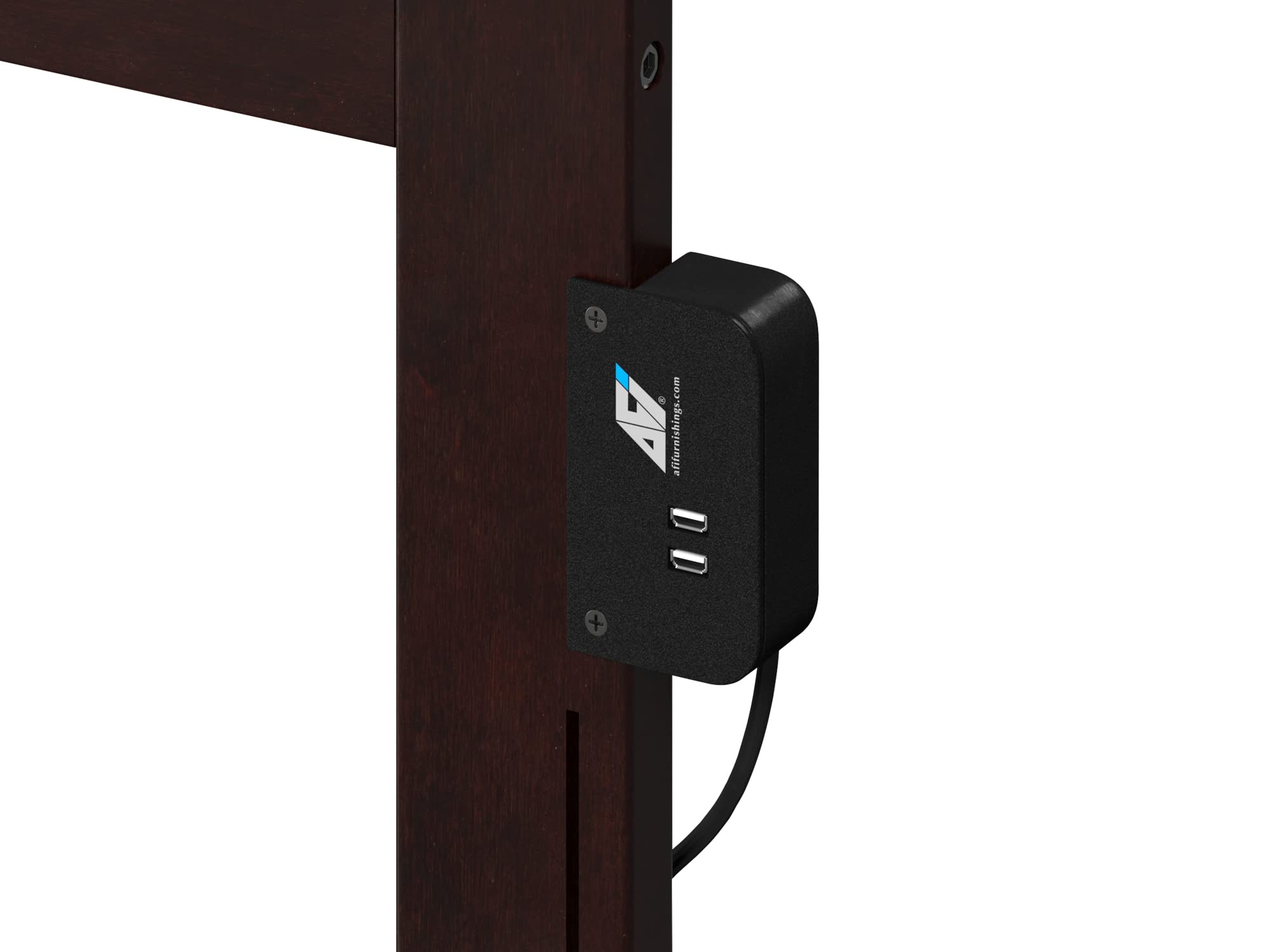 AFI Madison Twin XL Platform Bed with Storage & USB Charger for Small Spaces