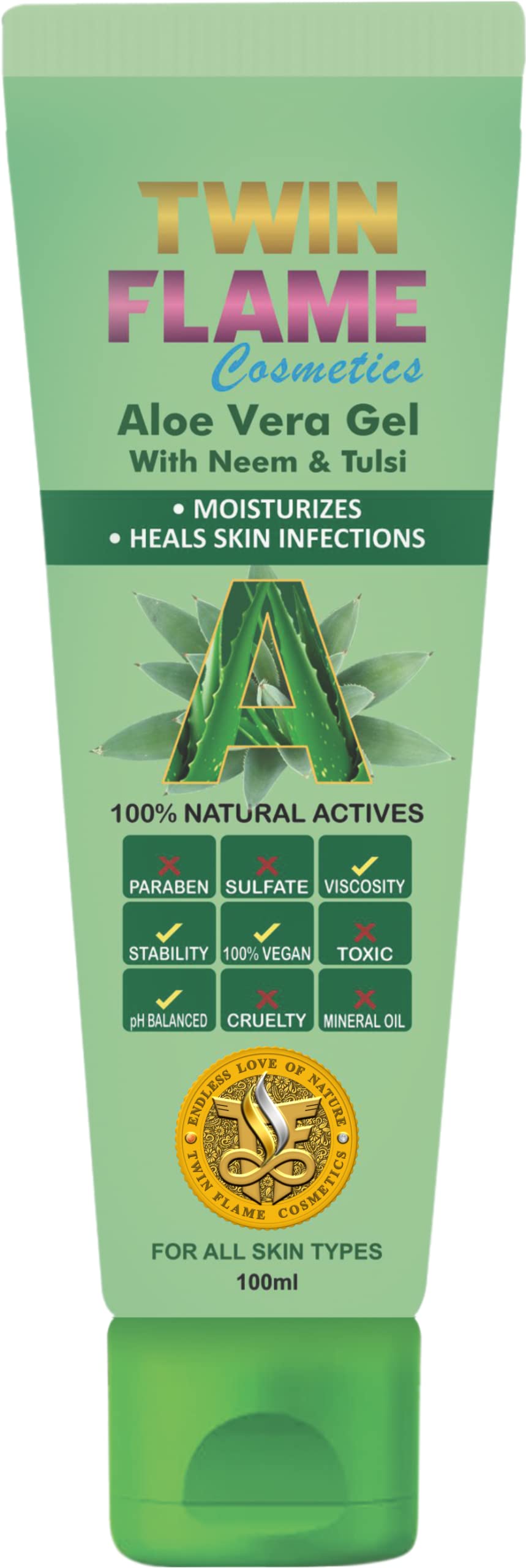 Aloe Vera Face Gel for Hydration & Soothing - Best for Dry Skin, Sunburn Relief & Daily Skincare Routine