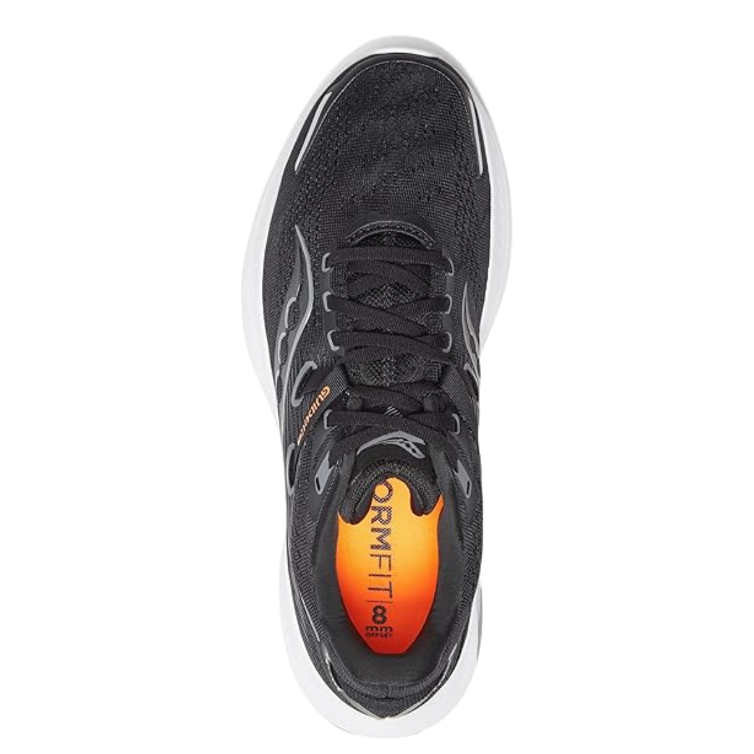 Men's Guide 16 Sneakers - Black & White Athletic Shoes for Running & Walking (Regular Width) | Comfortable Casual & Gym Workout Shoes for Men