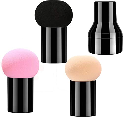 Belicia 3-Piece Mushroom Makeup Sponge Set - Latex-Free Cosmetic Blender Puff for Flawless Foundation & Concealer Application - Perfect for Daily Makeup, Travel & Professional Use