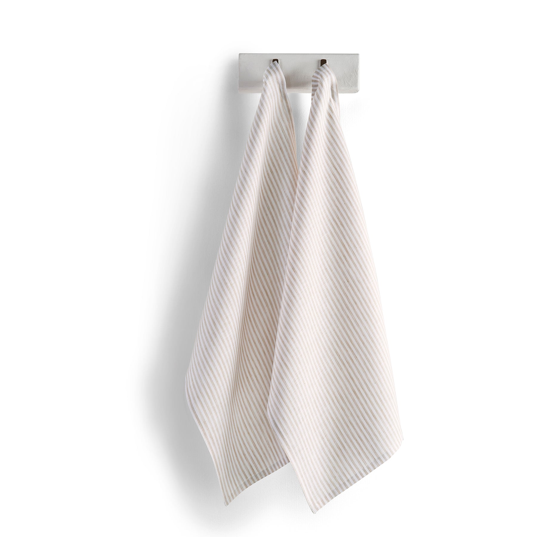 Premium Narrow Stripe Cotton Kitchen Towels - Set of 2 Absorbent Dish Towels for Drying Dishes & Cleaning - Soft & Durable for Everyday Kitchen Use