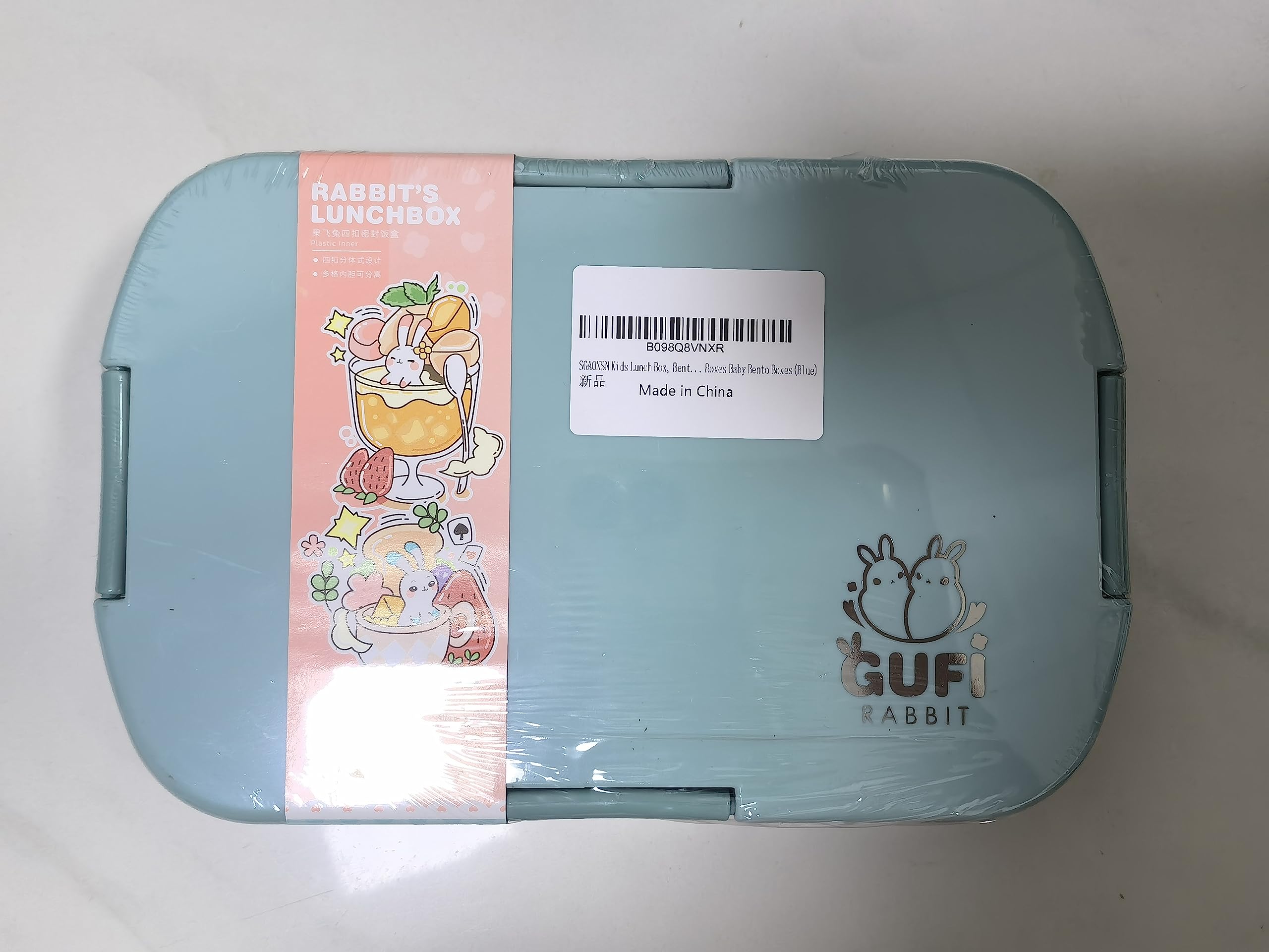 SGAONSN Kids Lunch Box - 6 Compartment Bento Box for School, BPA Free Plastic Food Container | Picnic, Snacks & Salad Storage | Toddler & Baby Lunch Box (Blue) - Perfect for School Lunches, Daycare Meals & Family Outings