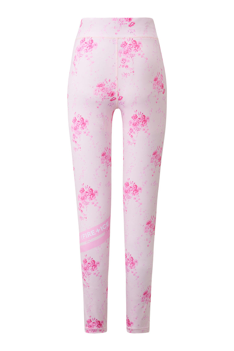 BOGNER FIRE+ICE x LoveShackFancy Women's High-Waist Fleece-Lined Love Leggings - Winter Thermal Tights for Skiing, Yoga & Cold Weather Activities