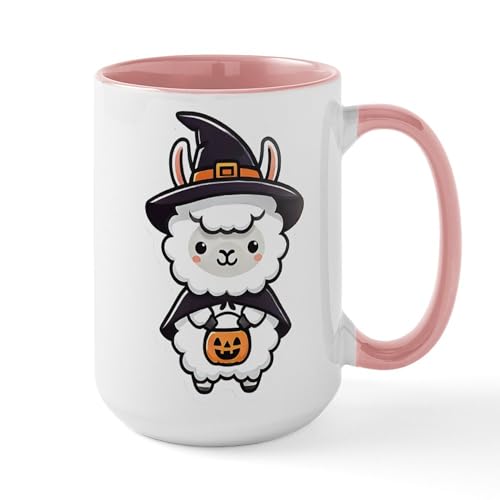 White/Pink Inside - Cute Halloween Llama