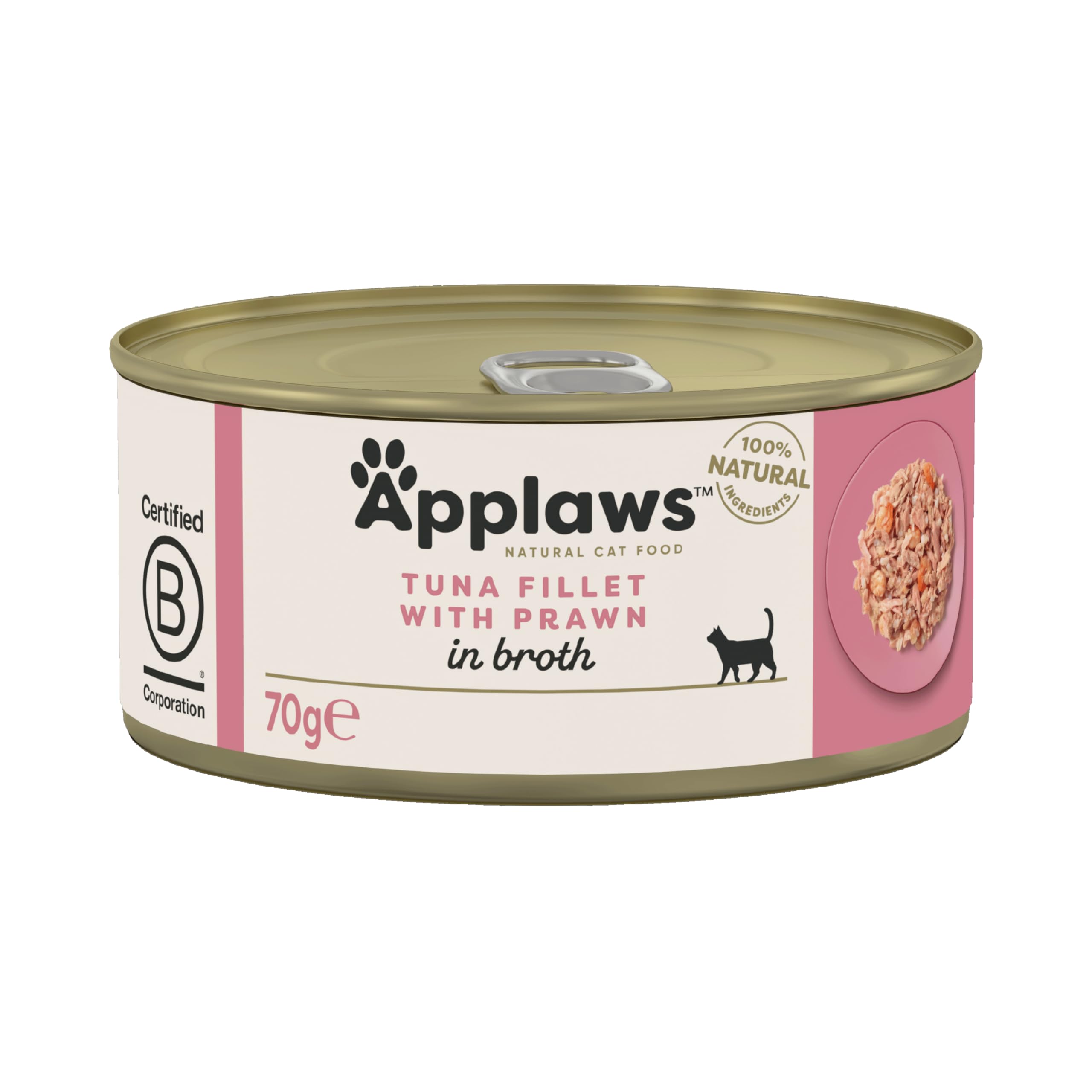 Applaws Premium Cat Food - Tuna Fillet & Prawn in Jelly, 156g (Pack of 24) | Grain-Free Wet Cat Food for Adult Cats | Perfect for Mealtime & Special Treats