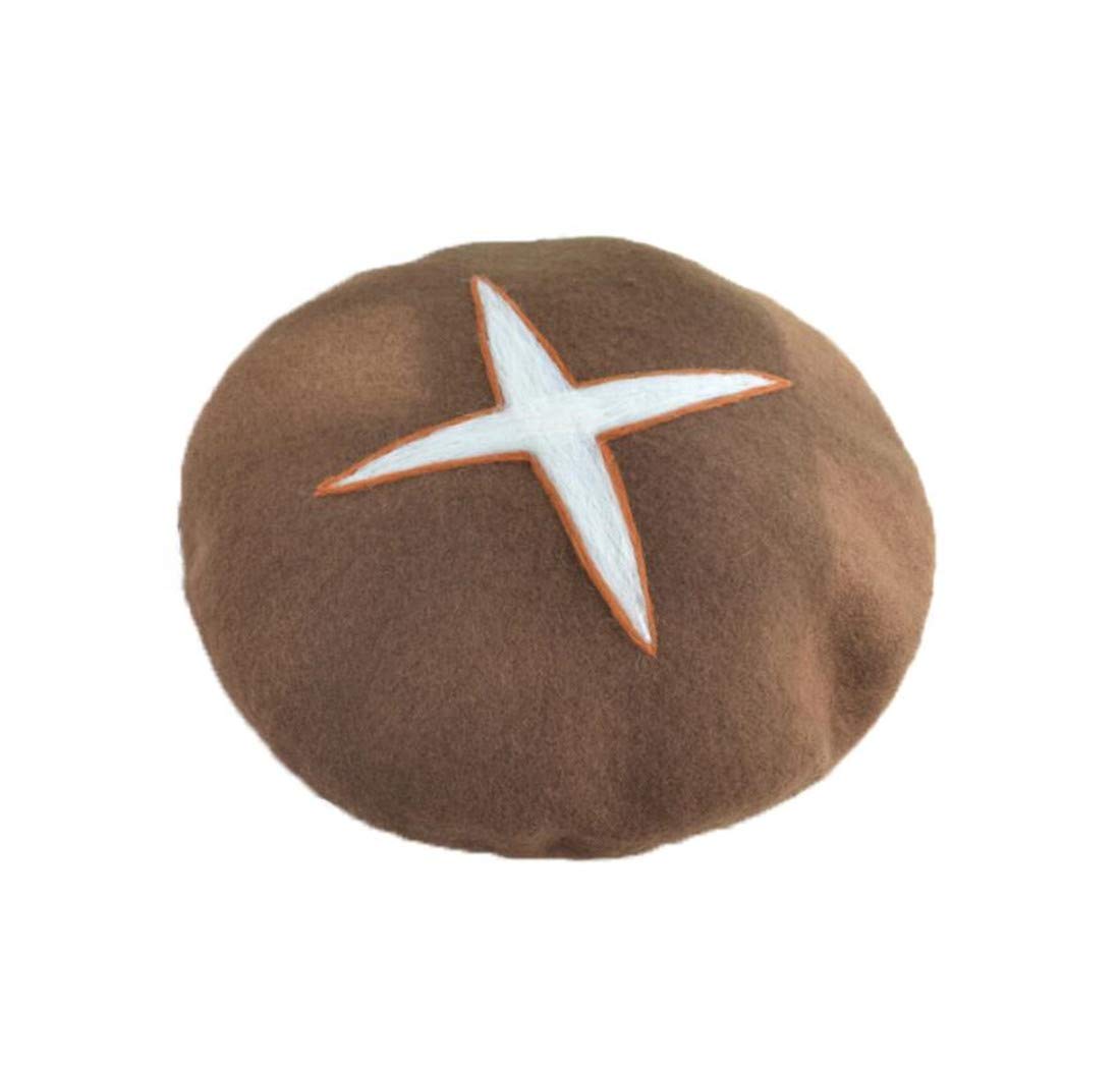 Vintage Japanese Lolita Style Mushroom Beret Hat for Women - Painter-Inspired Brown Wool Cap | Perfect Gift for Cosplay, Tea Parties & Artistic Outfits