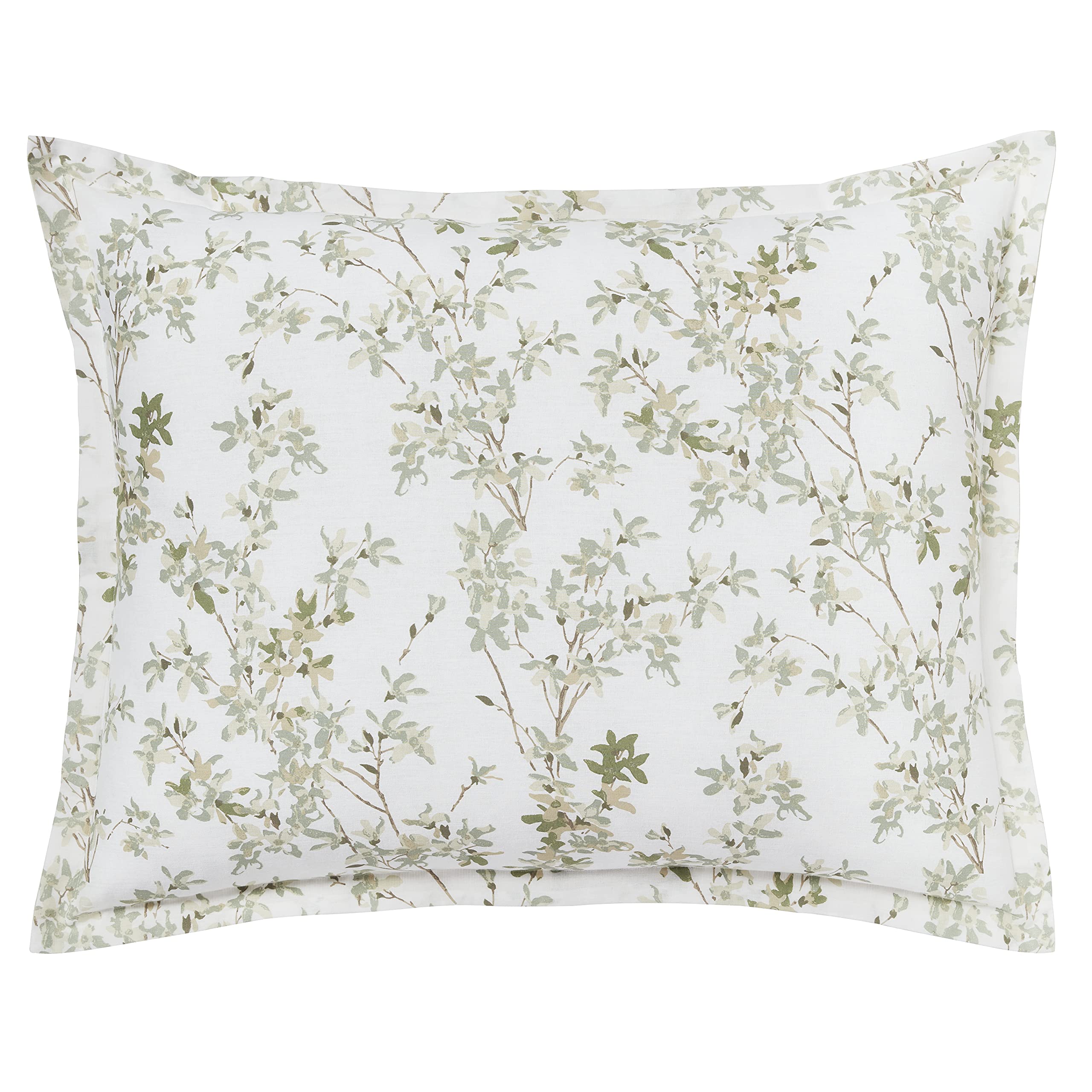 Laura Ashley King Duvet Cover Set - Reversible Cotton Bedding for All Seasons (Lindy Green) - Perfect for Master Bedroom
