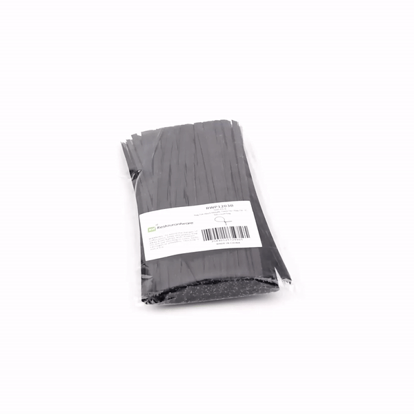 Bag Tek Black Metallic Twist Ties - 500 Count Bulk Box (6 Packs) | Secure Food Storage, Gift Wrapping & Organizing Cables
