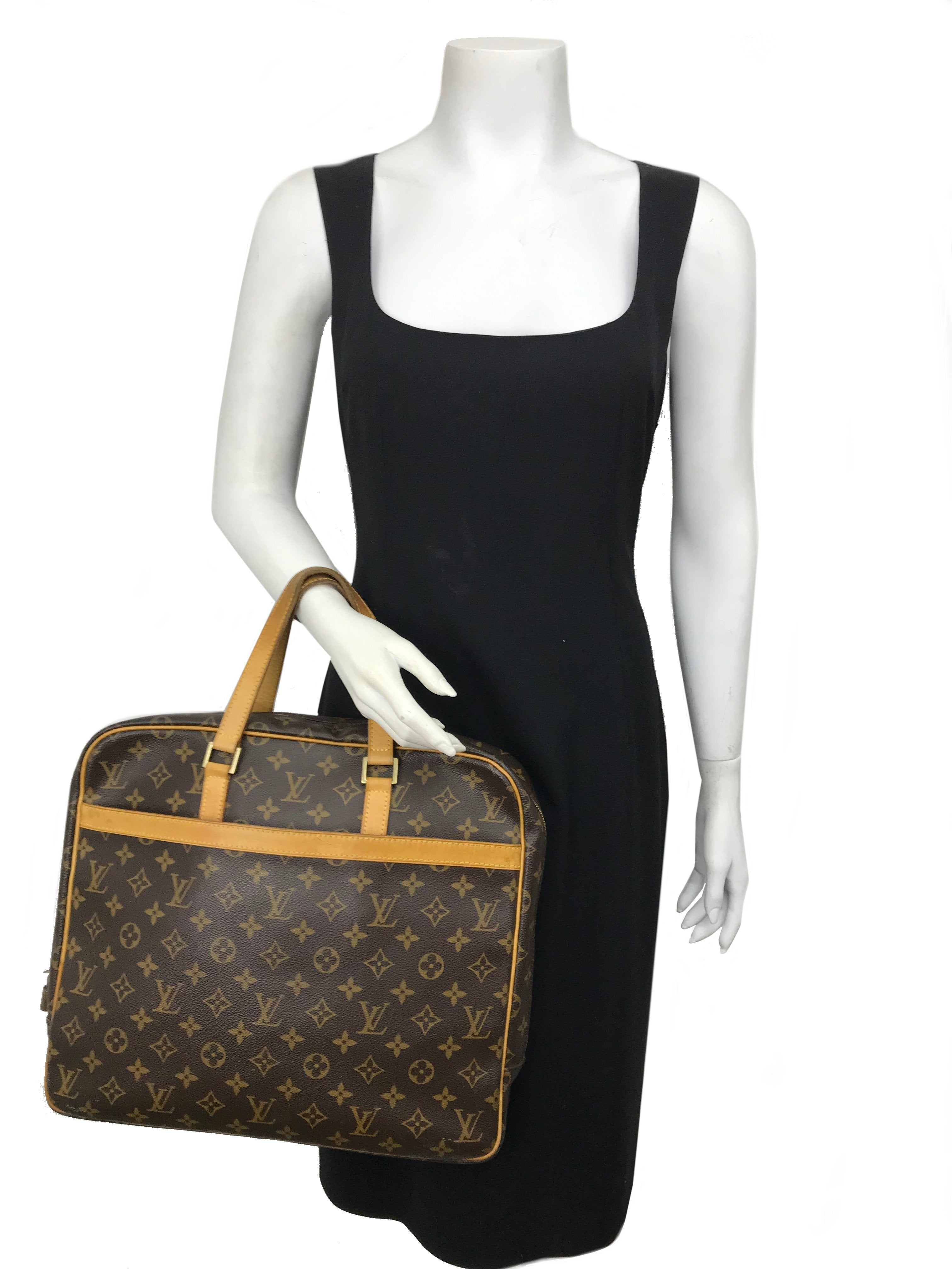 Authentic Louis Vuitton Monogram Canvas Business Briefcase - Luxury Leather Portfolio for Men | Perfect for Office, Travel & Executive Meetings