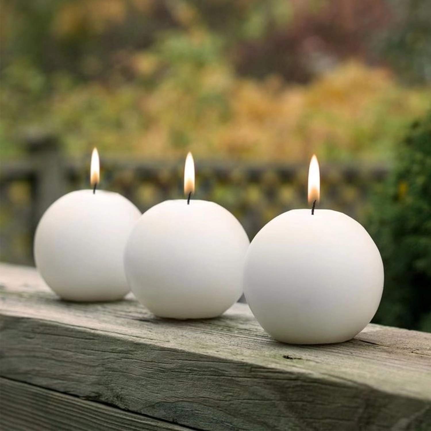 MILIVIXAY 2.95 Inch Sphere Candle Molds - Plastic Ball Molds for DIY Candle Making, Classic Round Candle Mold for Home Decor, Wedding Centerpieces & Holiday Crafts