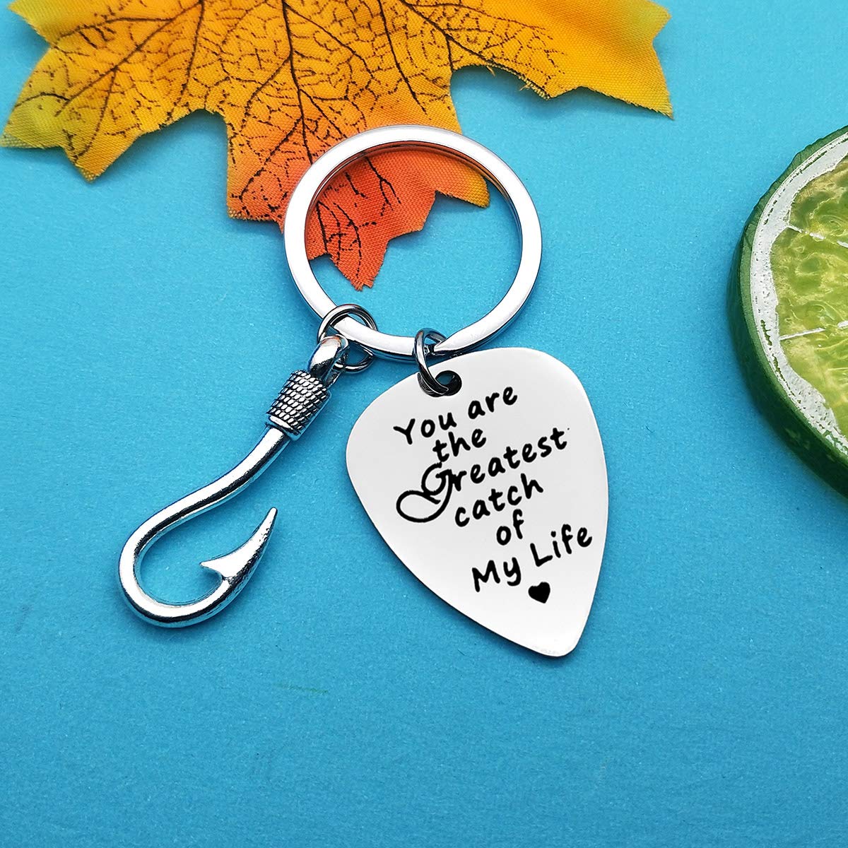 Best Fishing Keychain Gift for Boyfriend, Fiance, Husband - 'You Are the Greatest Catch' - Wedding, Anniversary, Valentine's Day, Christmas & Birthday Present for Men - Perfect for Anglers & Romantic Occasions
