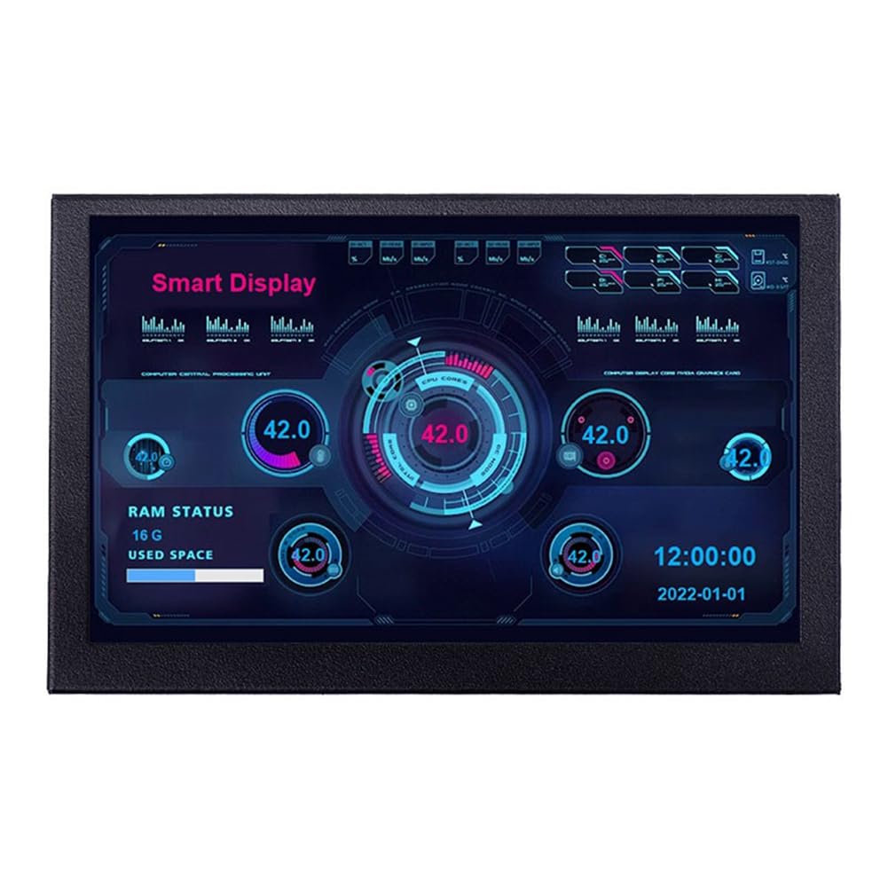 5 Inch IPS LCD Monitor Screen with AIDA64 Driver Control Card - Easy-to-Use Secondary Display for ITX PC Case | Perfect for System Monitoring, Gaming Rigs & Compact Computer Setups