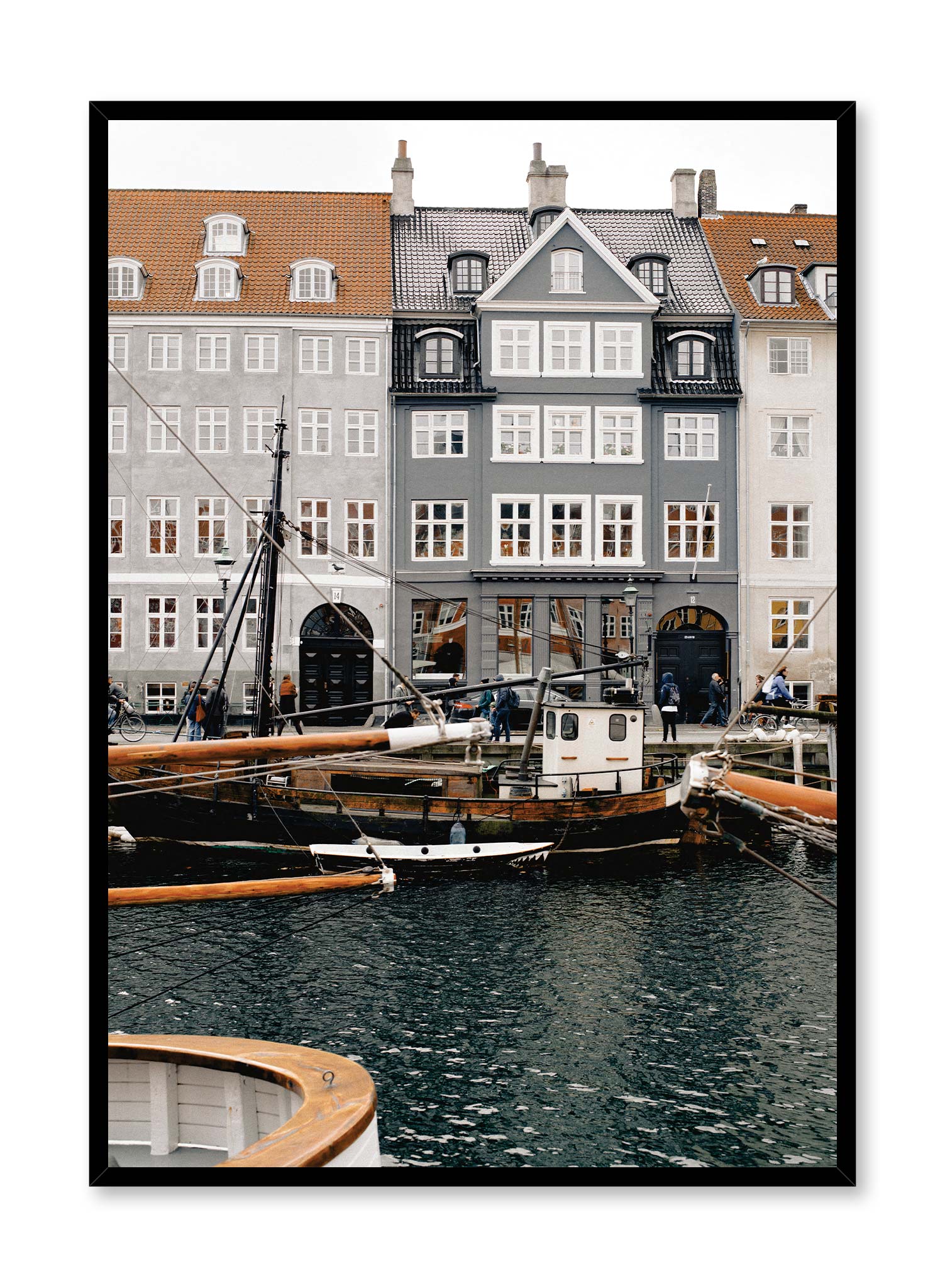 Nyhavn Copenhagen Poster - Scandinavian Wall Art Decor for Living Room, Bedroom & Office - High Quality Print for Home & Office Decor