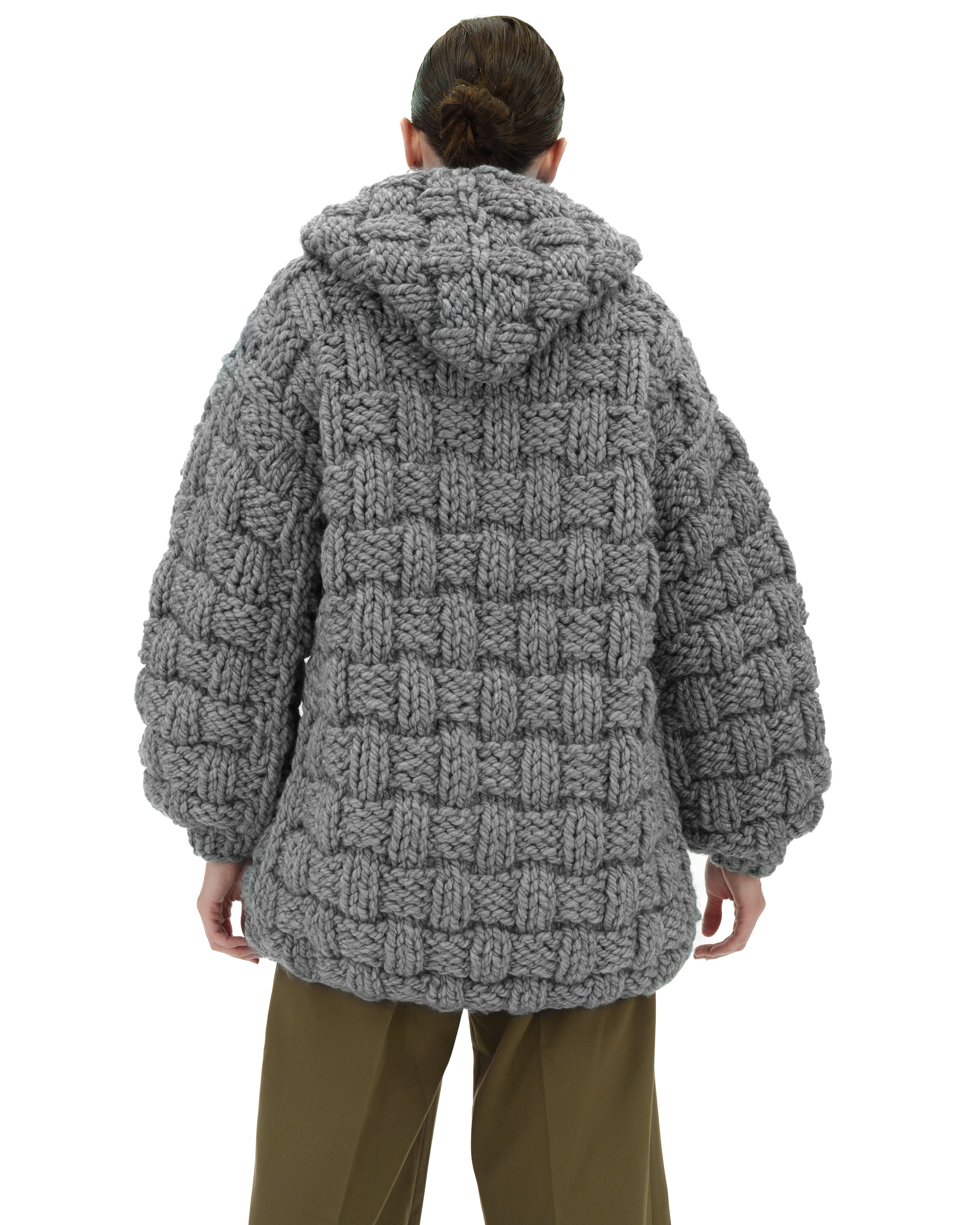 Women's Straw Hooded Cardigan - Lightweight Knit Sweater for Fall & Winter | Cozy Oversized Pullover for Casual Wear, Lounge & Travel