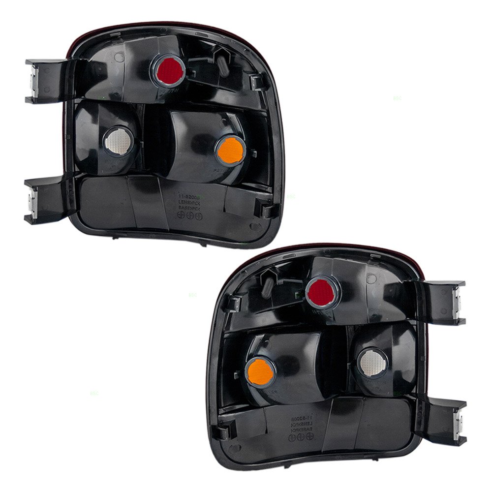 Brock Replacement Tail Lights Set for 1999-2003 Chevy Silverado & GMC Sierra 1500 Stepside Pickup Truck - Driver & Passenger Side (Part# 19169012, 19169013) - Perfect for Night Driving & Vehicle Restoration Projects