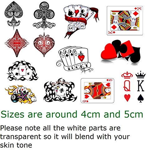 Las Vegas Casino Playing Cards & Temporary Tattoos Set - Premium Collectible Poker Card Deck with Fun Casino-Themed Tattoos for Parties, Gifts & Game Nights