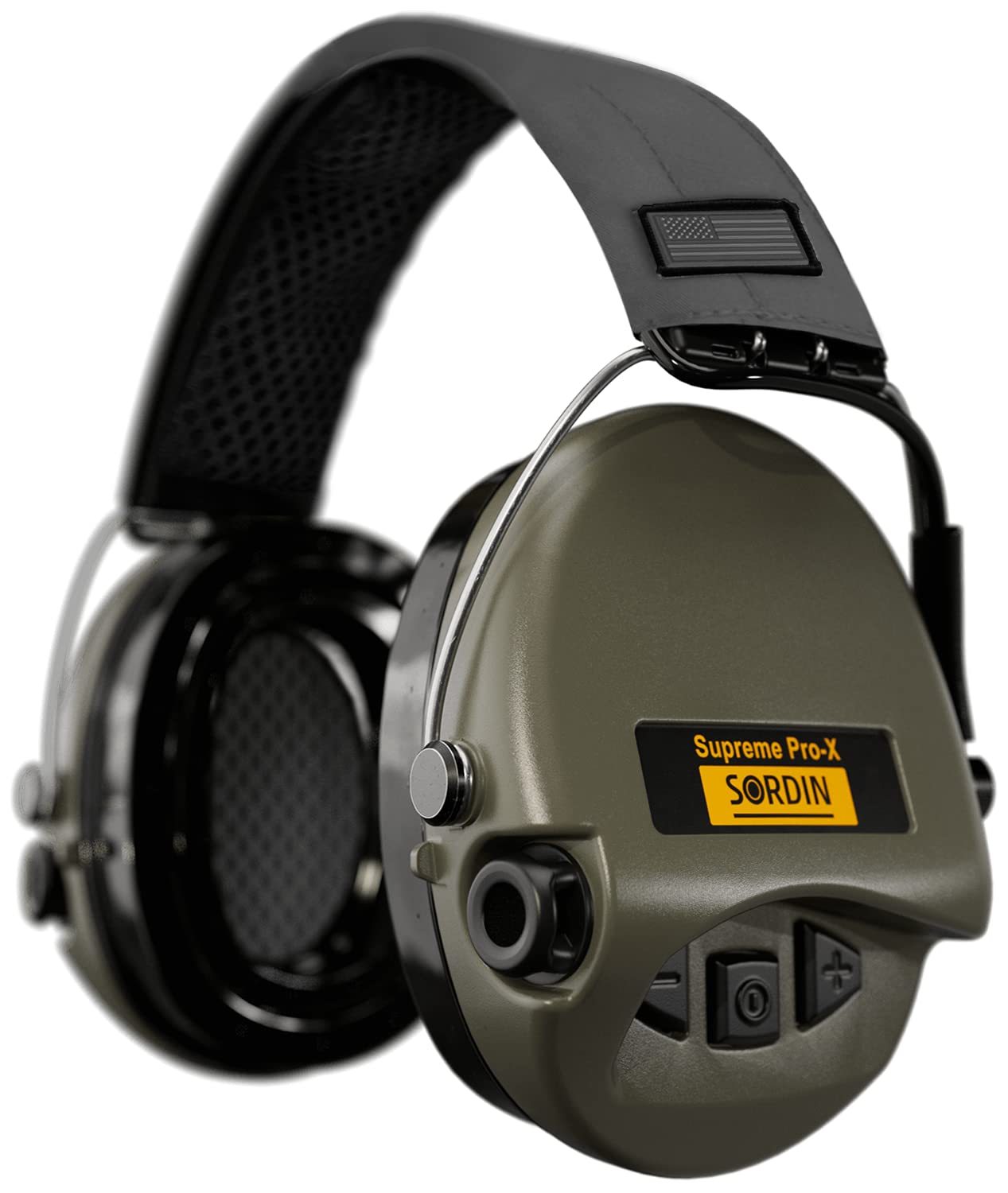 Sordin Supreme Pro-X Active Electronic Ear Muffs with US Headband & Gel Kits - Noise Cancelling Hearing Protection for Shooting, Hunting, Construction and Industrial Work