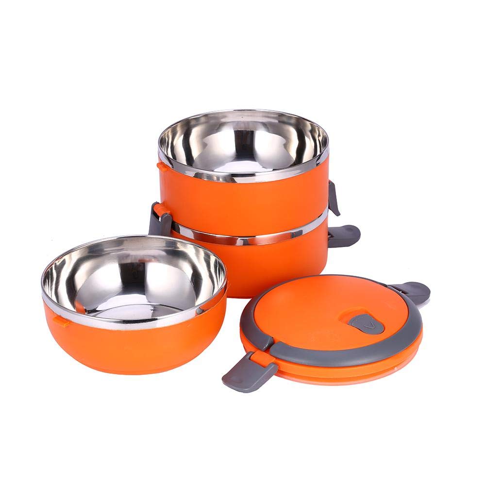 Stainless Steel Lunch Box with Lids - 1/2/3 Layer Round Food Storage Container for Picnic, Office & School | BPA-Free, Leak-Proof, Durable & Eco-Friendly