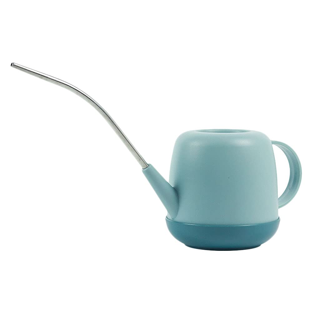 DOITOOL 1L Blue Watering Can for Indoor Plants - Lightweight Gardening Kettle with Comfortable Handle - Perfect for Houseplants, Flowers, and Small Garden Watering