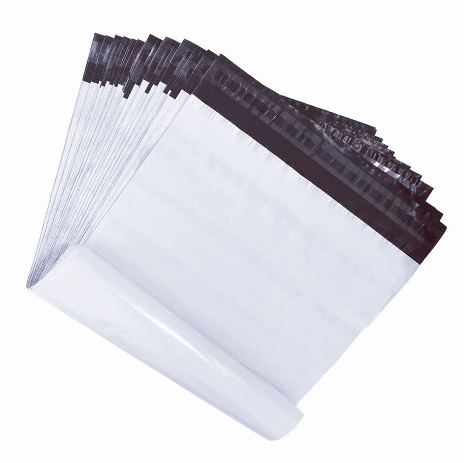 LabelMore 14.5x19 Inch White Poly Mailers - 100 Pack Waterproof Self-Sealing Mailing Bags | Tear Resistant Shipping Envelopes for Clothing, Books & Small Business | Perfect for Ecommerce, Amazon FBA & Retail Packaging