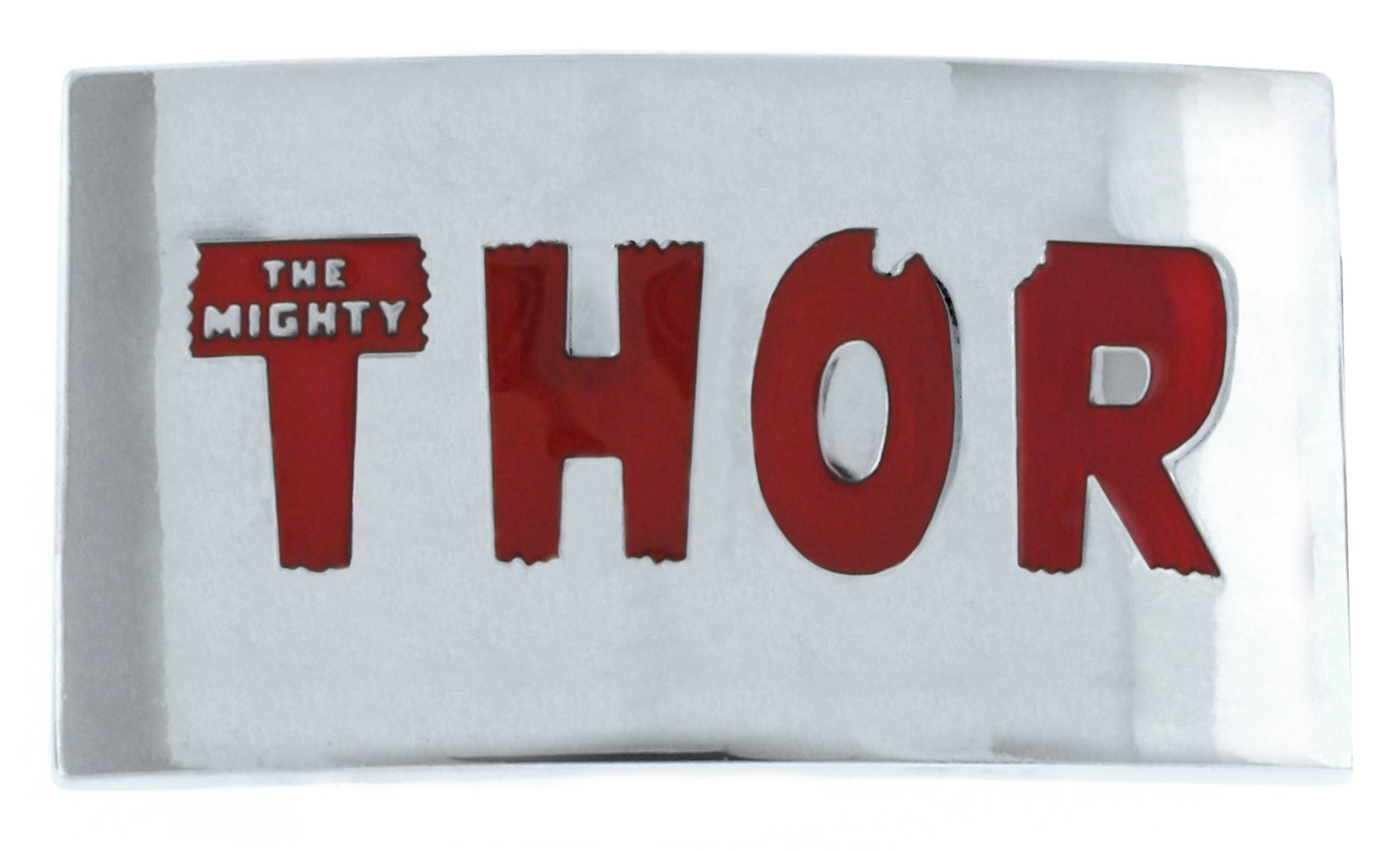 Jewel M Thor Red Letters Belt Buckle - Viking Inspired Belt Accessory for Men | Perfect for Cosplay, Costume Parties & Everyday Fashion